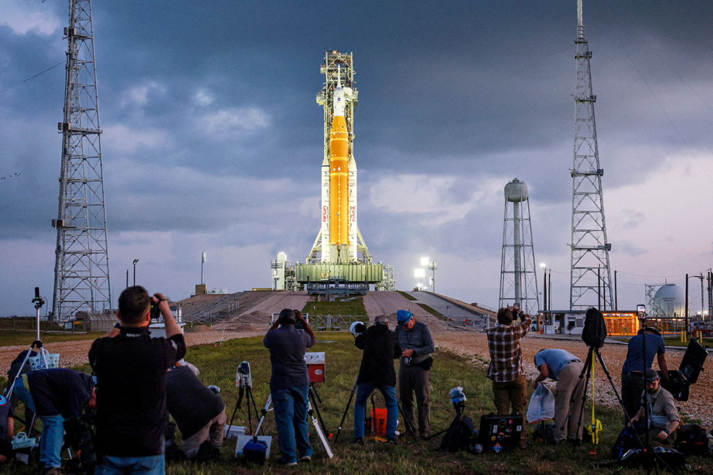 cover NASA counts down for first crewed lunar mission in half a century