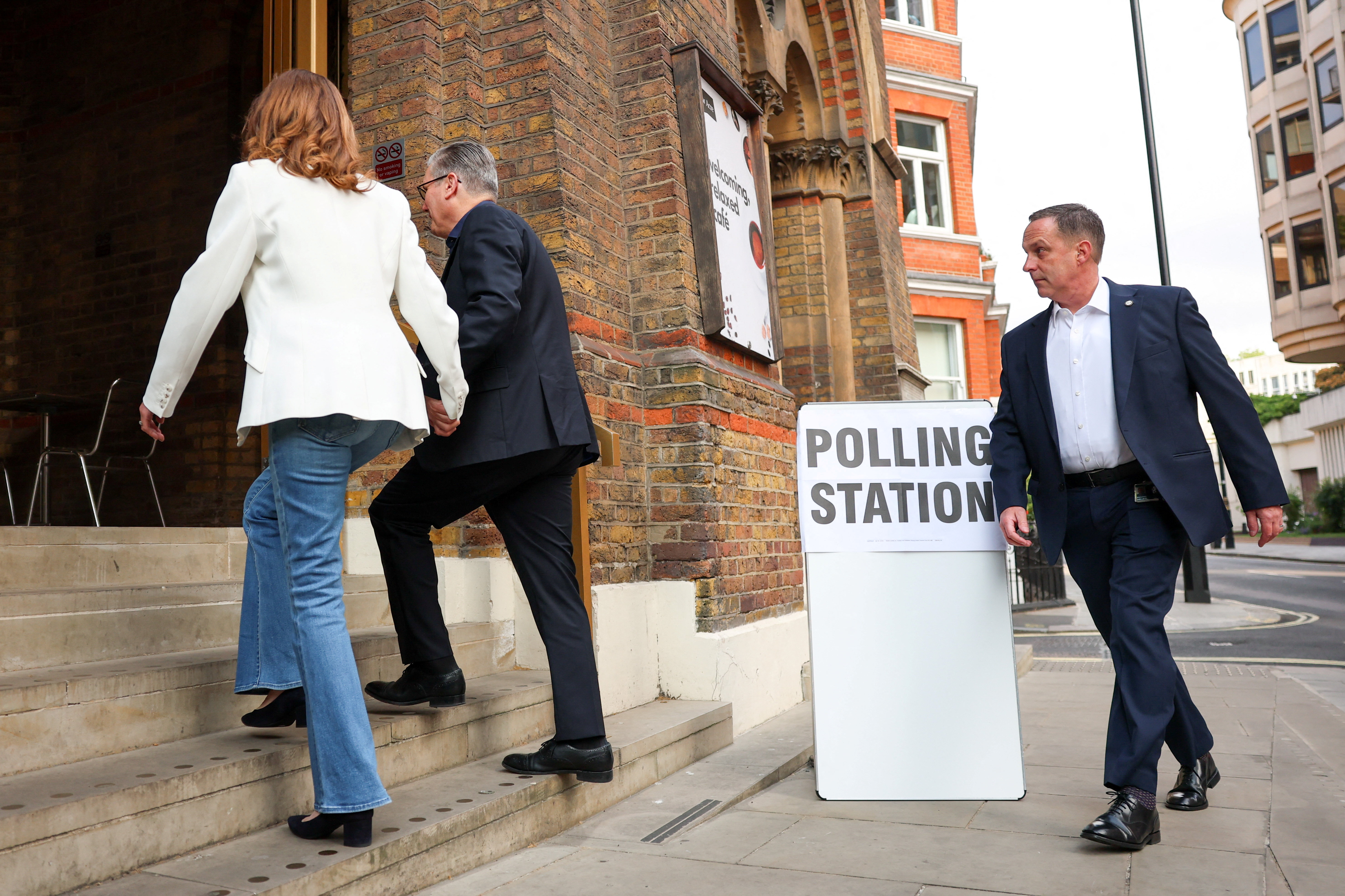 cover UK voters cast ballots in elections expected to deal blow to Starmer