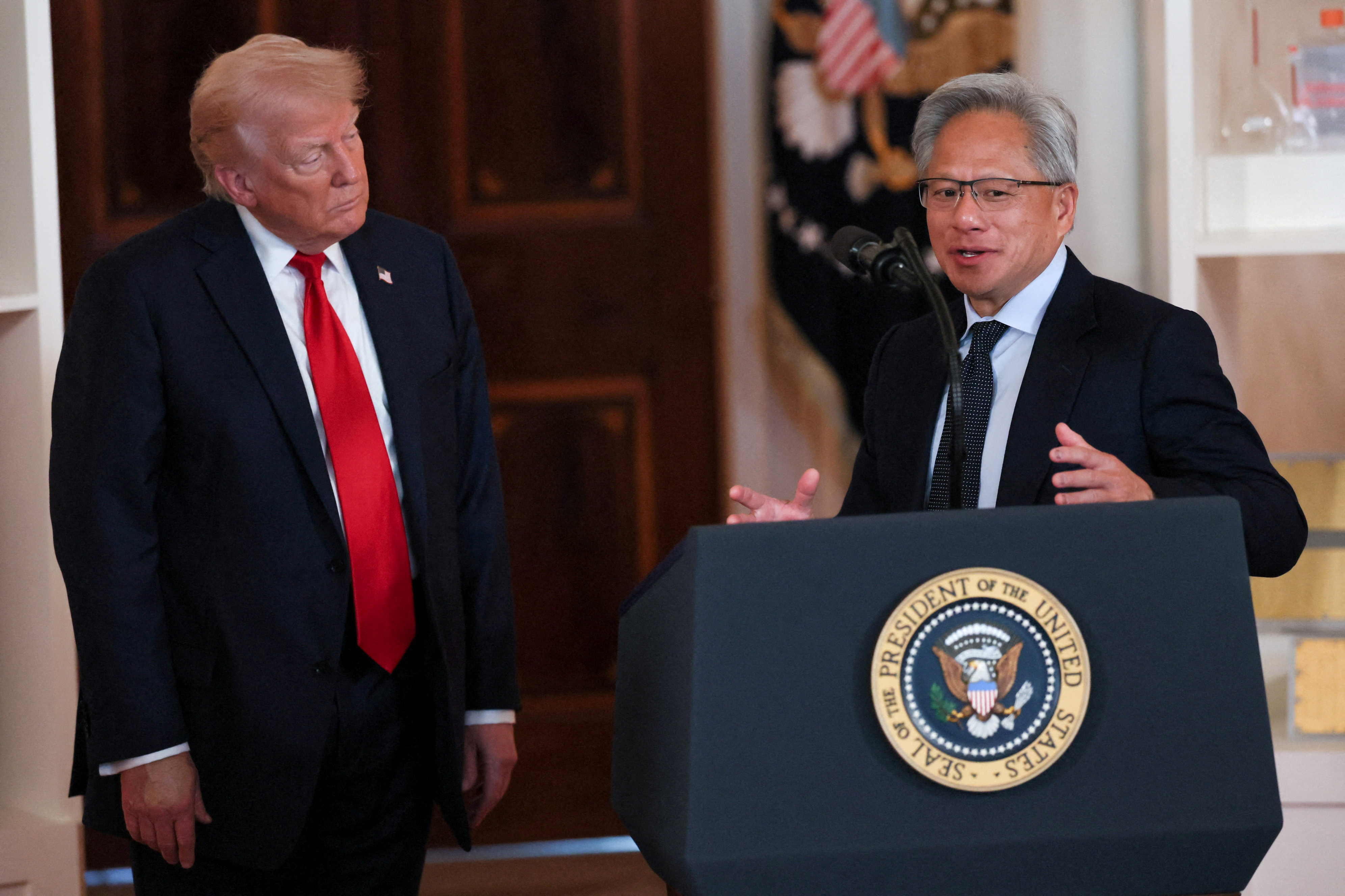 cover Nvidia CEO joins Trump&#8217;s mission to &#8216;open up&#8217; China