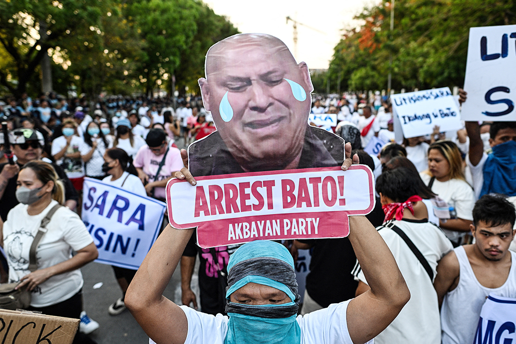 cover Philippine politician wanted by ICC makes &#8216;escape&#8217; after Senate chaos