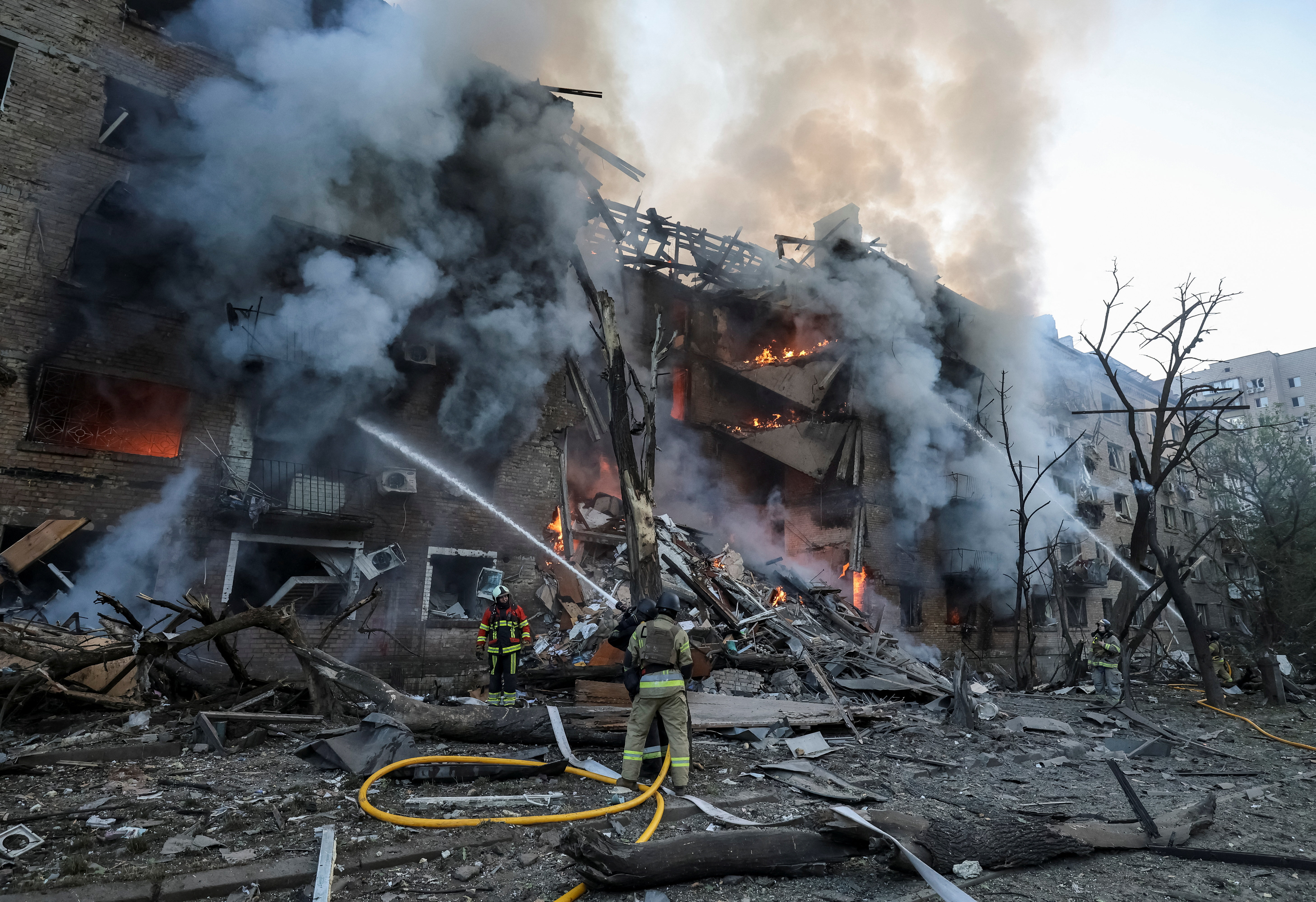 cover Russia strikes Kyiv with massive missile and drone attack, killing four
