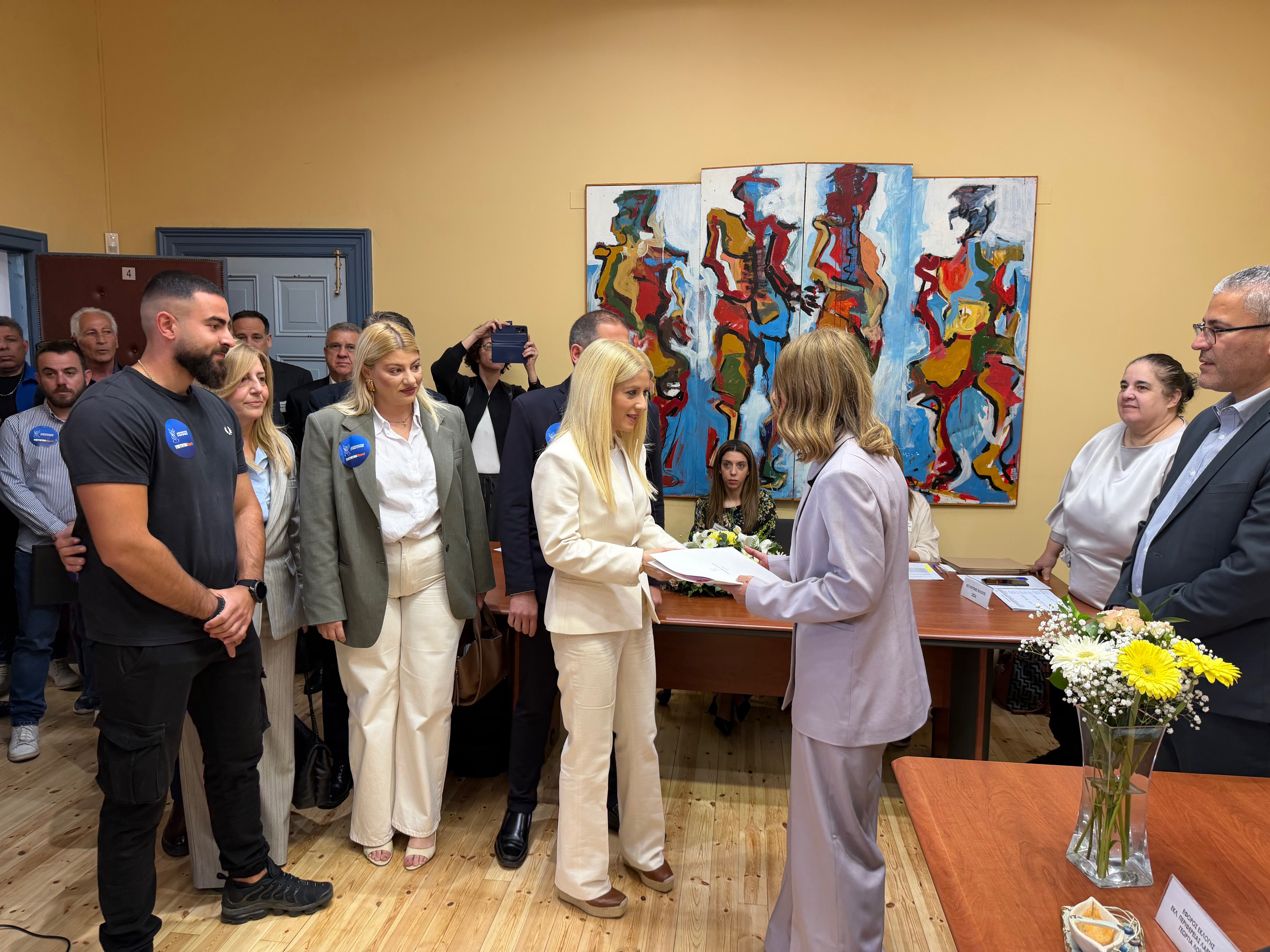 cover Annita files candidacy in Larnaca