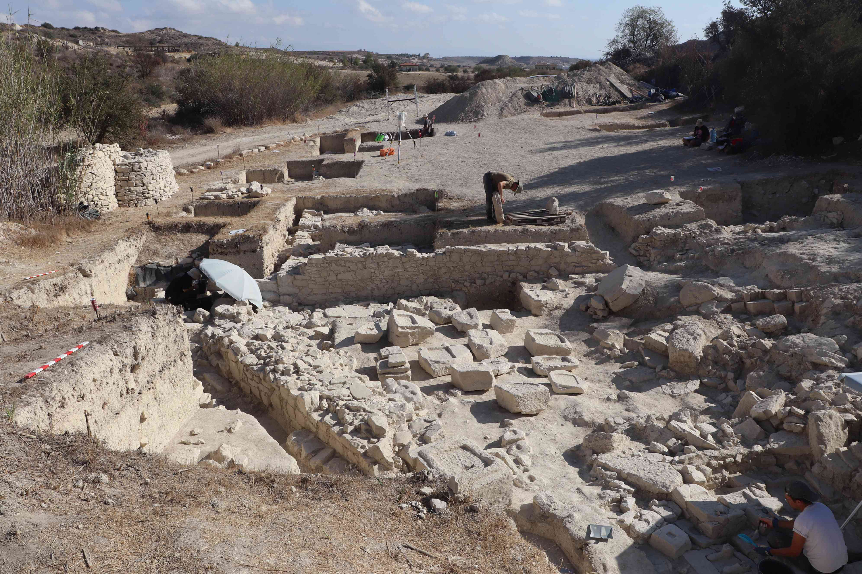 cover Ancient statue bases uncovered at Apollo sanctuary in Pera Orinis