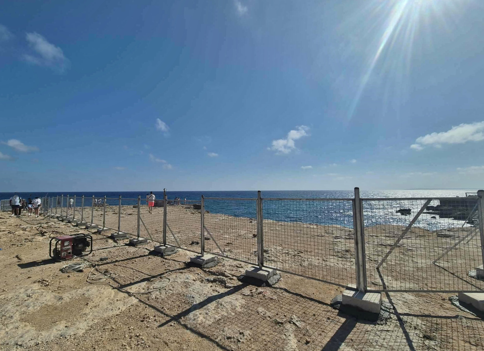 cover Cape Greco fenced off to protect public, environment