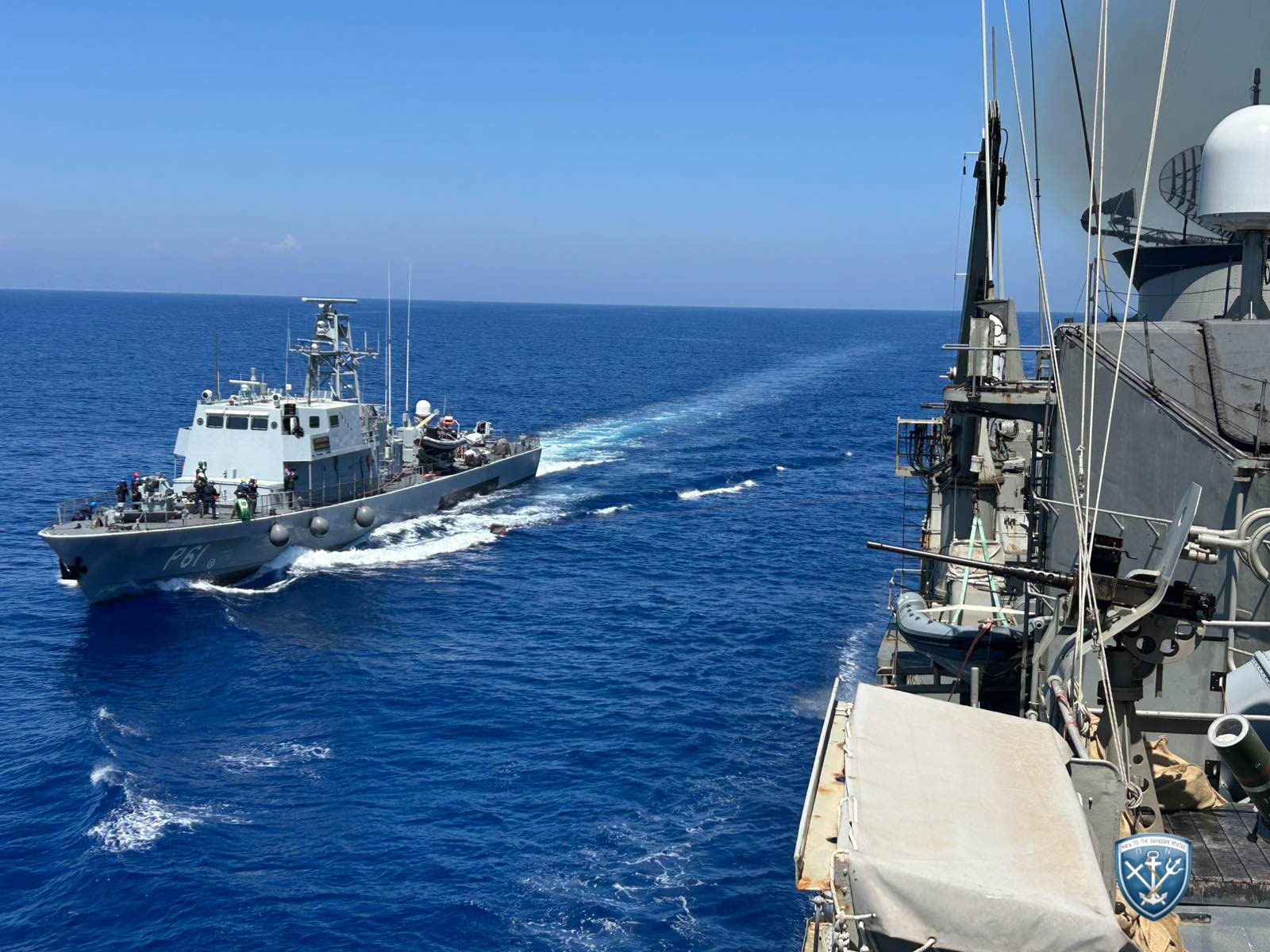 image Greek frigate undertakes training exercise with Cypriot National Guard