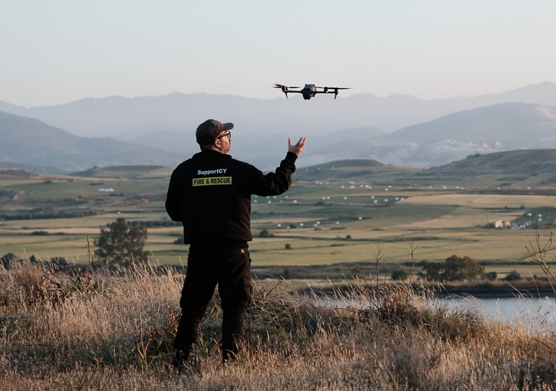 cover SupportCY&#8217;s fire-fighting drones take flight