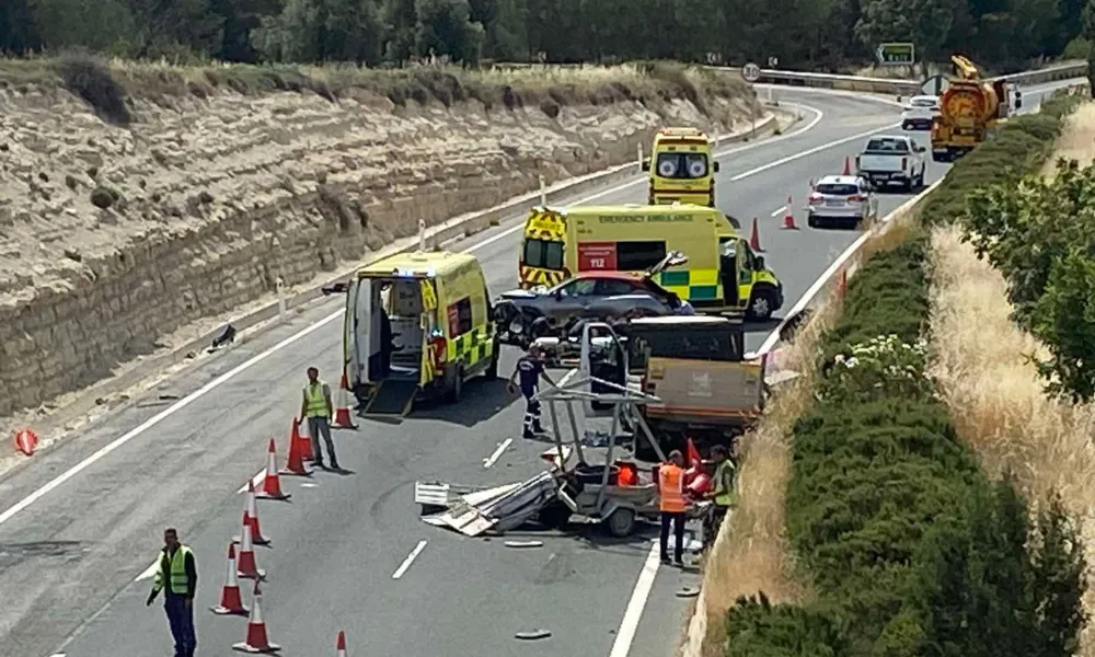 cover Worker seriously injured on Paphos-Limassol motorway