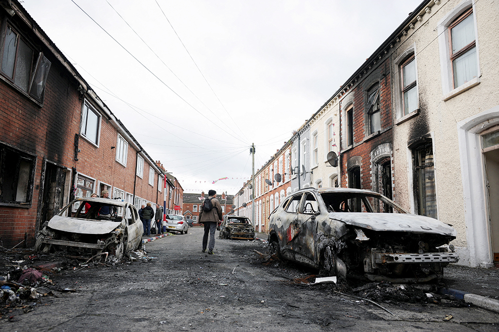 cover Knife attack victim&#8217;s family calls for calm after anti-immigrant violence in Belfast