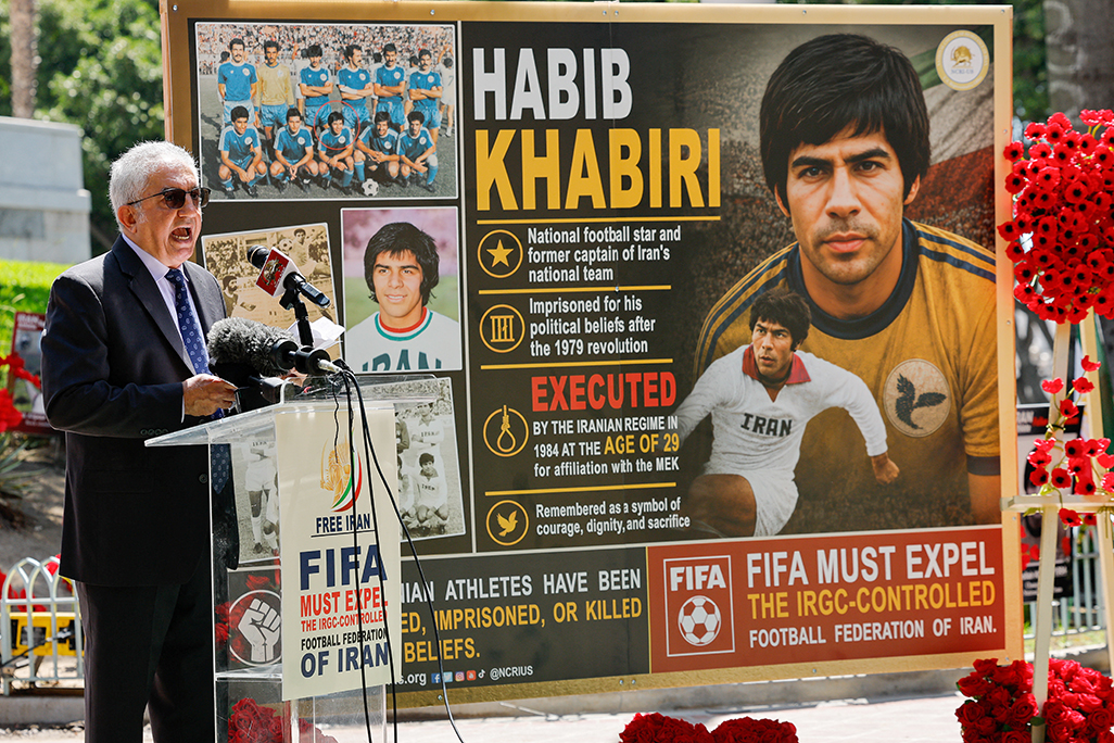 cover Protesters call on FIFA to kick Iran out of World Cup