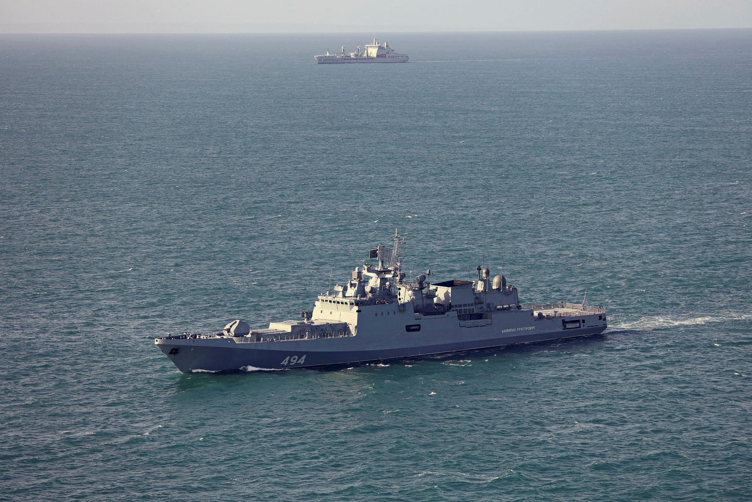 cover Sailors on Russian frigate fired warning shots at a yacht near UK waters