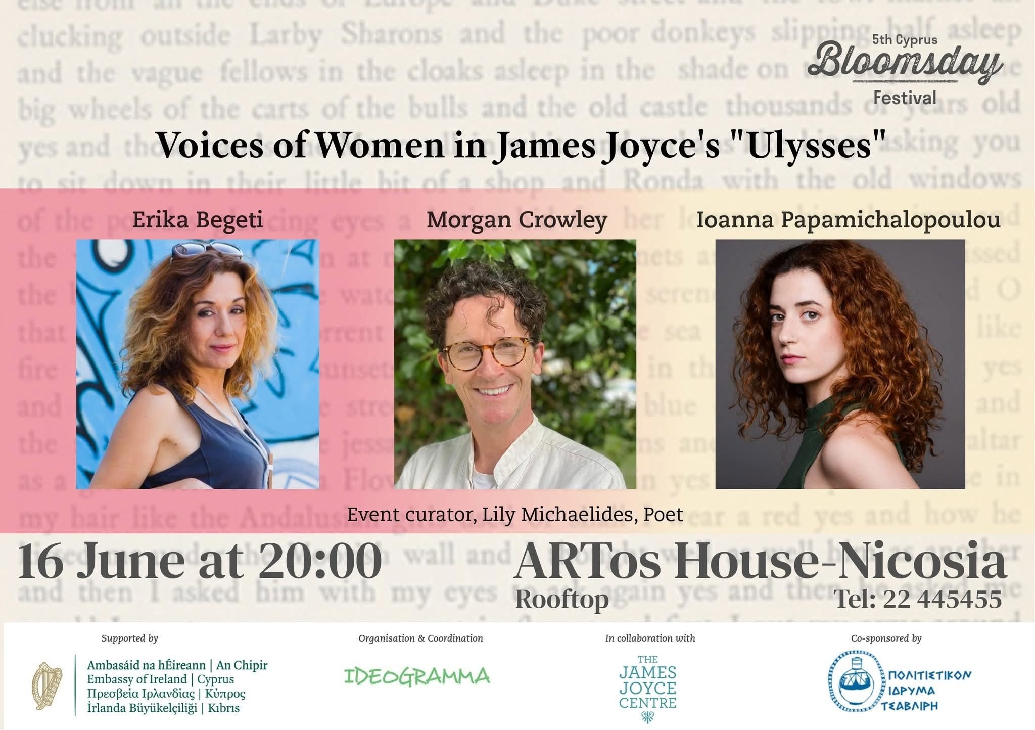 cover Cyprus Bloomsday Festival celebrates women’s voices in the work of James Joyce