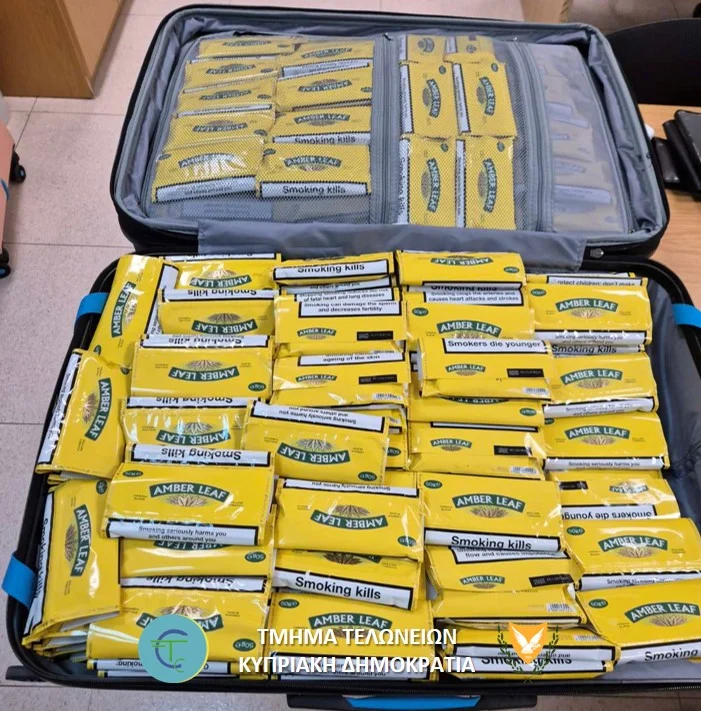 cover Customs seize tobacco at Paphos airport and Ayios Dometios crossing