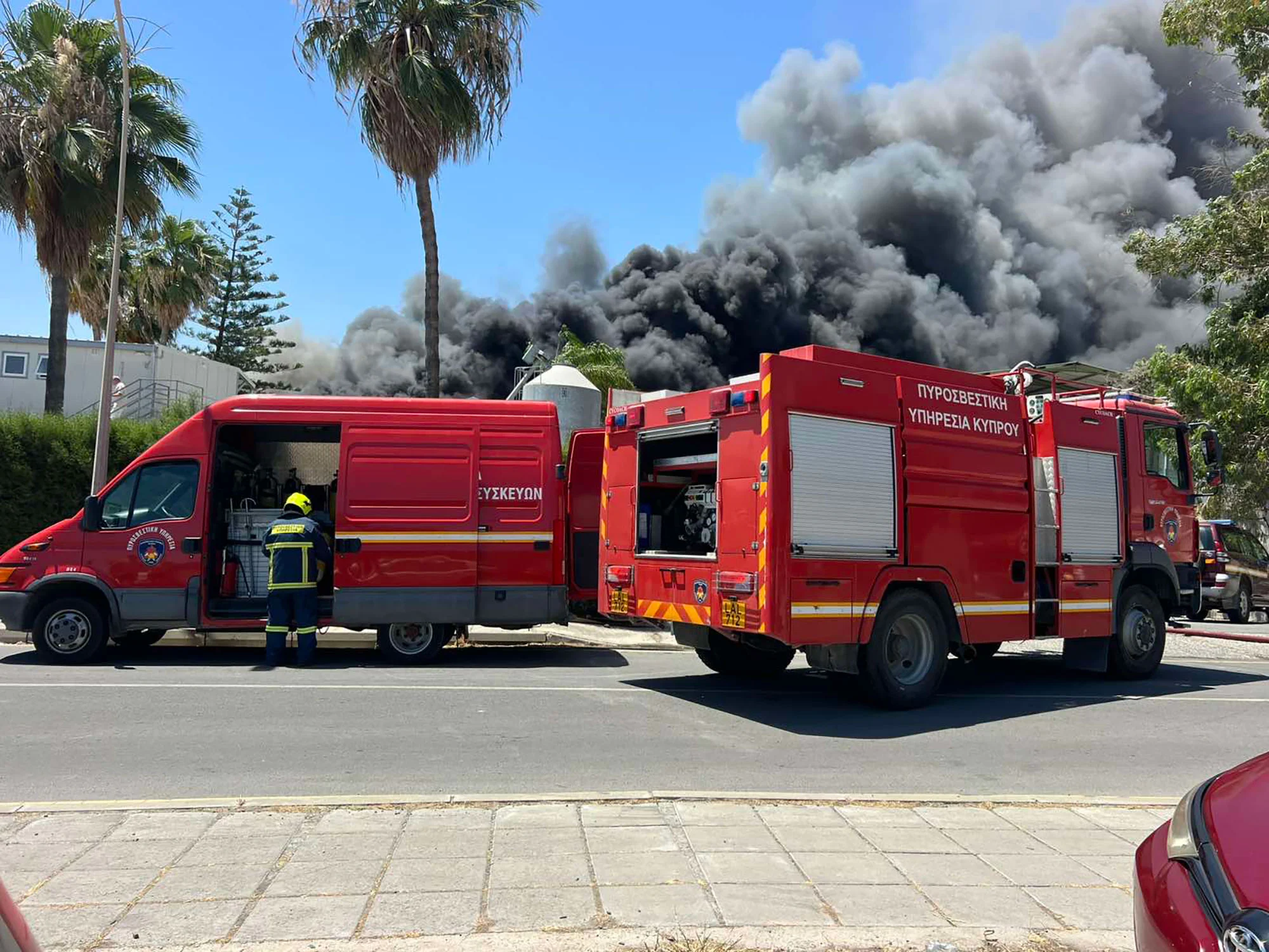 cover Fire breaks out at Aradippou fridge factory