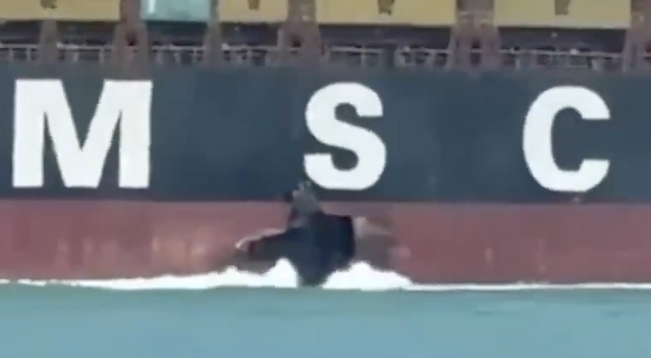 image MSC container ship hit by explosion off Iraq as Gulf security fears widen
