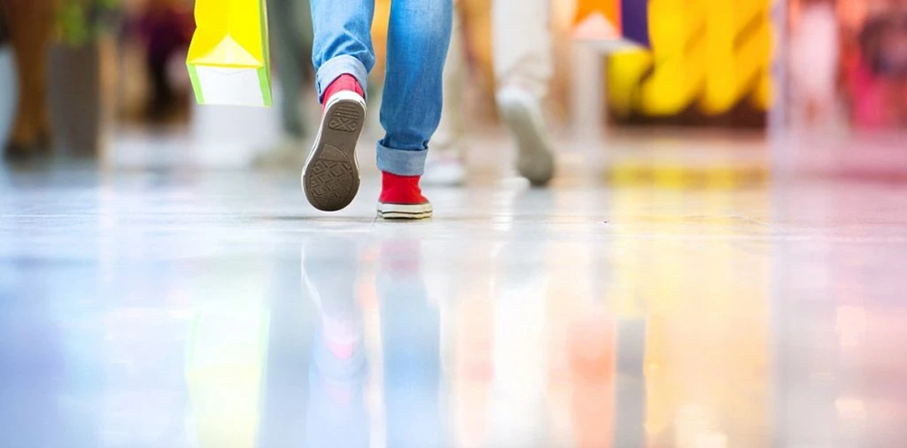image Adhesive floor signs and temporary floor graphic film: Turning store floors into Omnichannel marketing channels