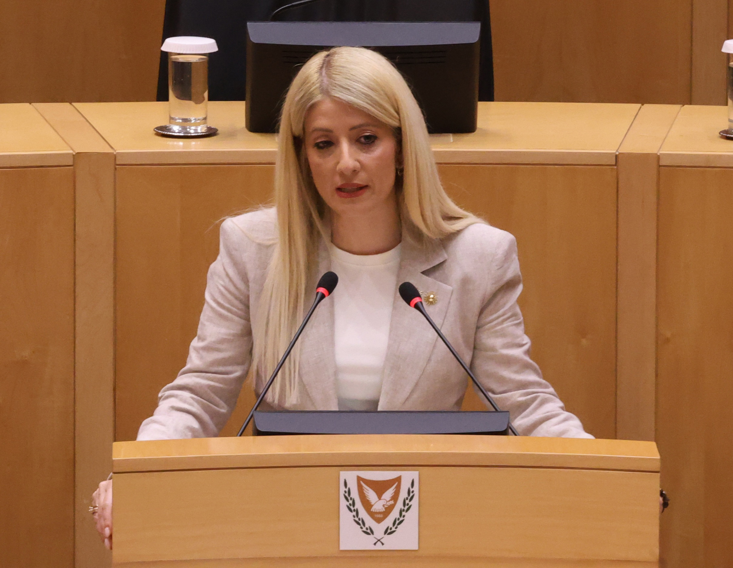 cover Annita Demetriou re-elected as House President