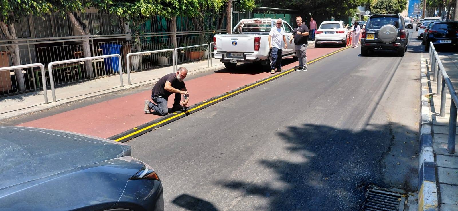 cover Limassol cycle lane bollards removed after public outcry