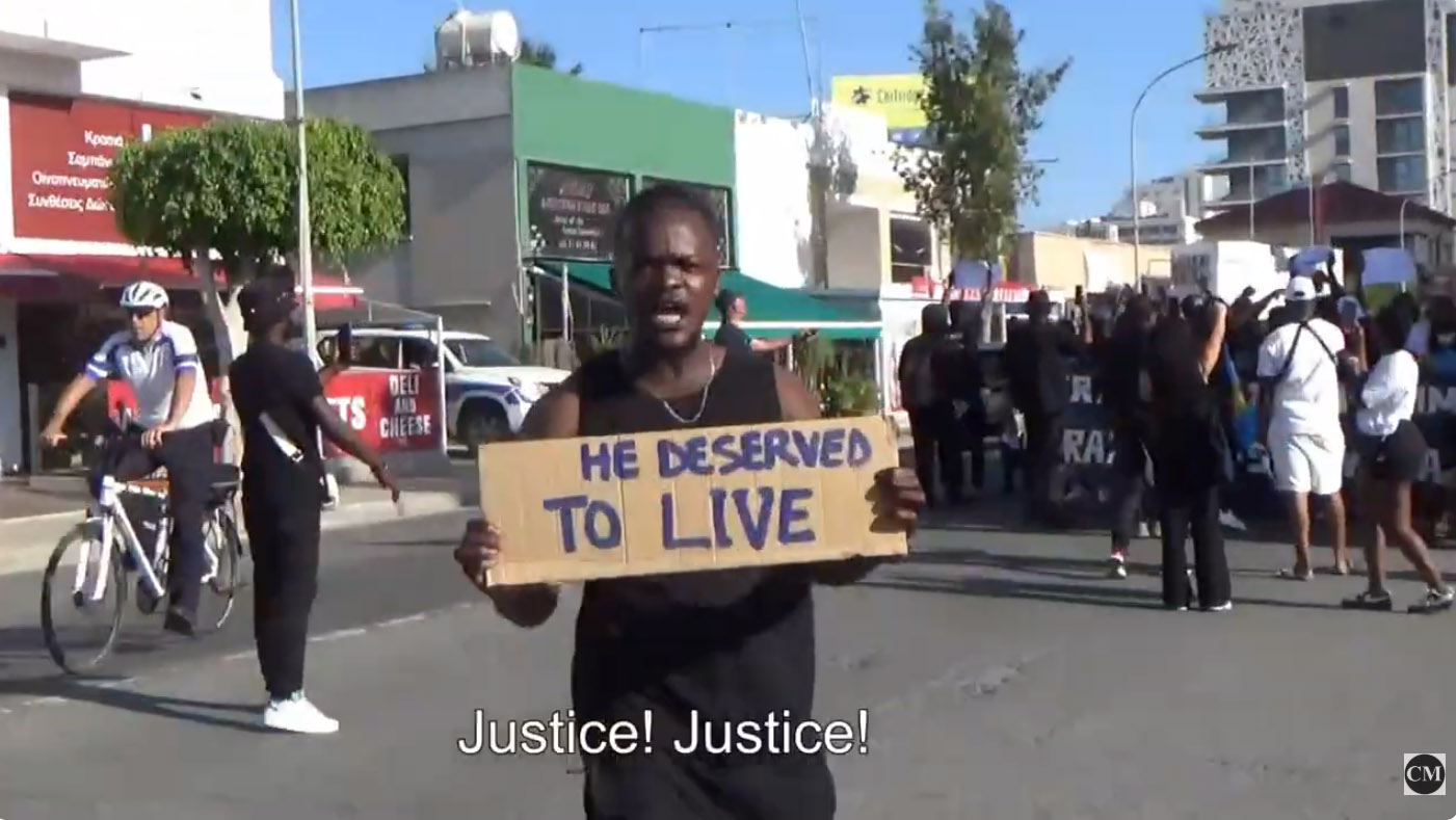 cover Congolese community on the march in Cyprus
