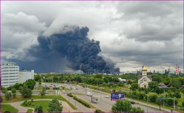 cover Ukraine hits Russian chemical plant again, reports say, in heavy overnight drone attack