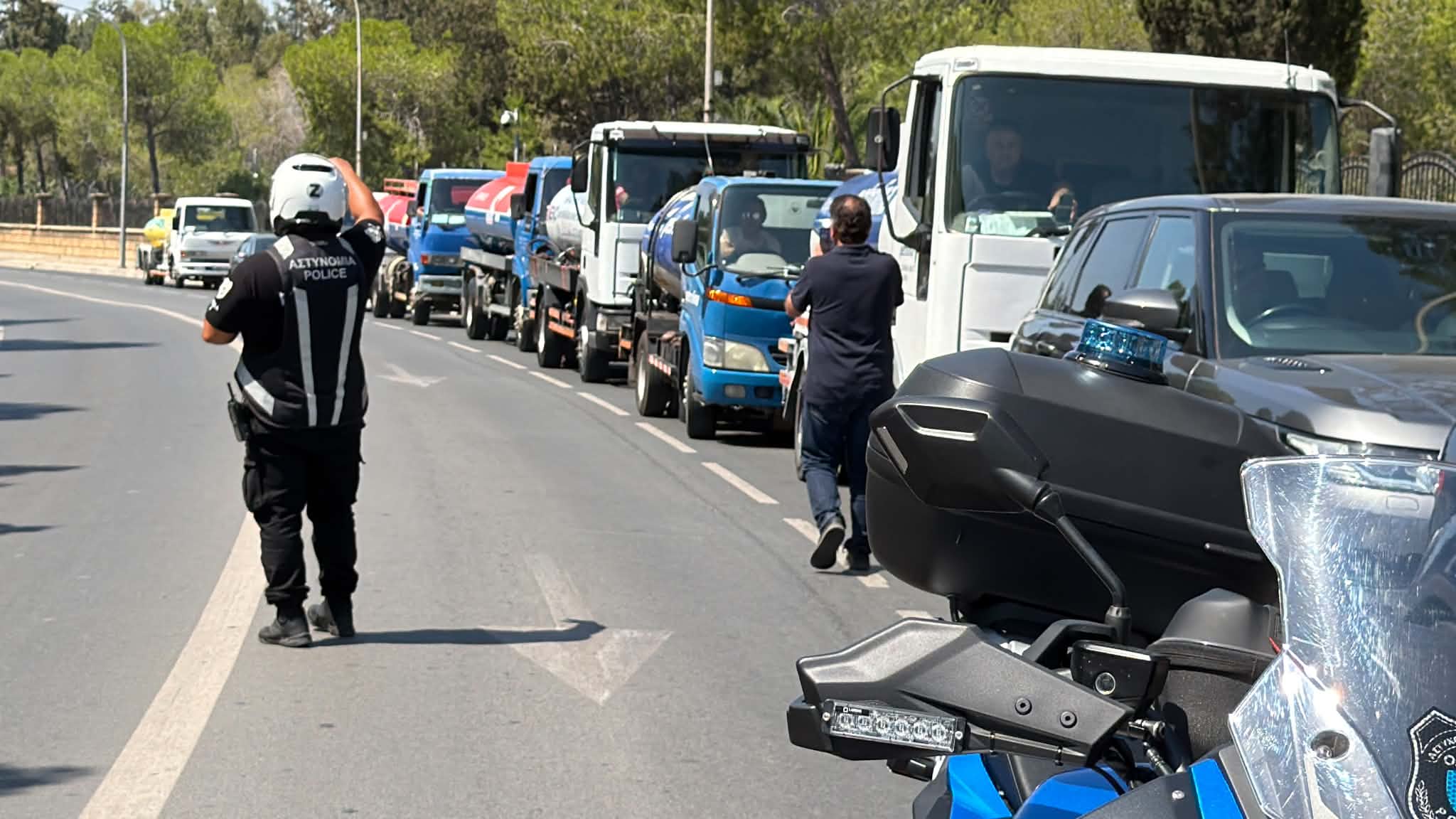 cover Petrol station owners protesting over new decree
