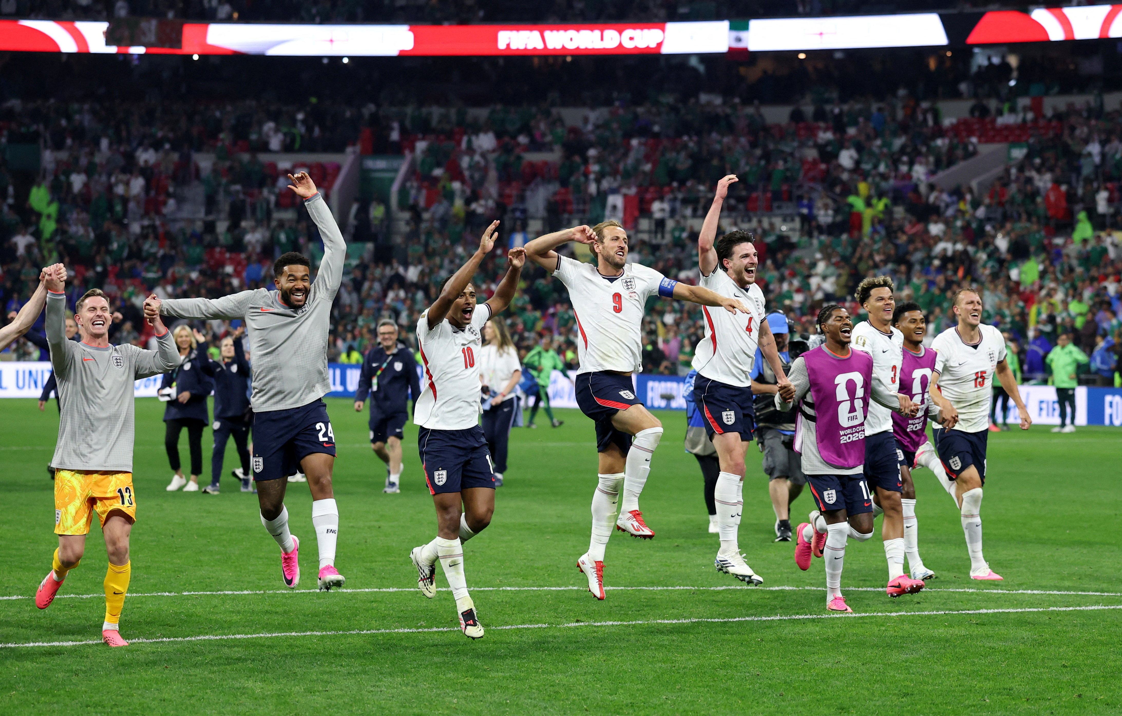cover Ten-man England hang on to beat battling Mexico 3-2 in last-16 thriller