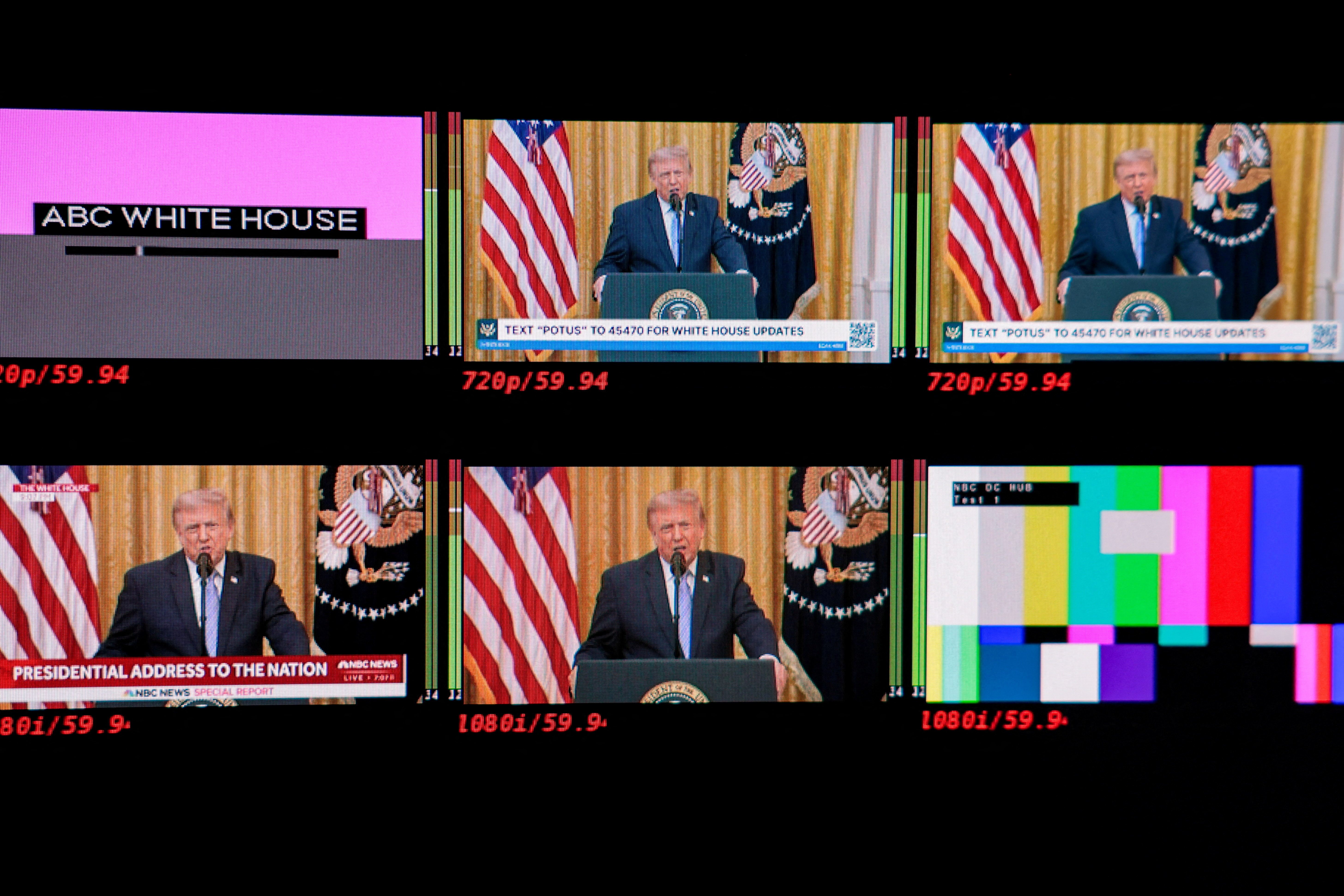 cover Trump calls for TV network licenses to be revoked after speech snub&#8221;