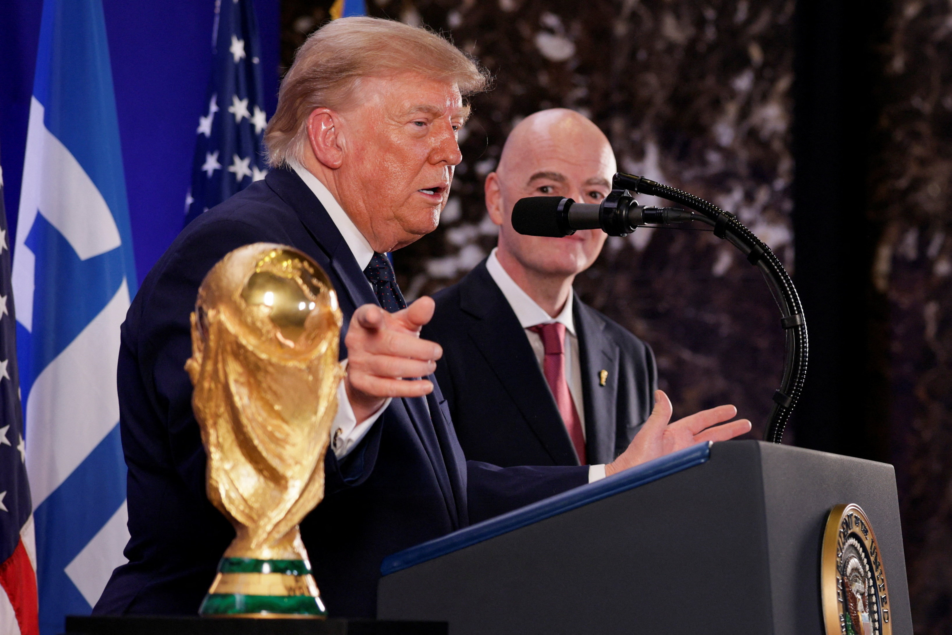 cover Trump back in World Cup spotlight after starring role in controversies