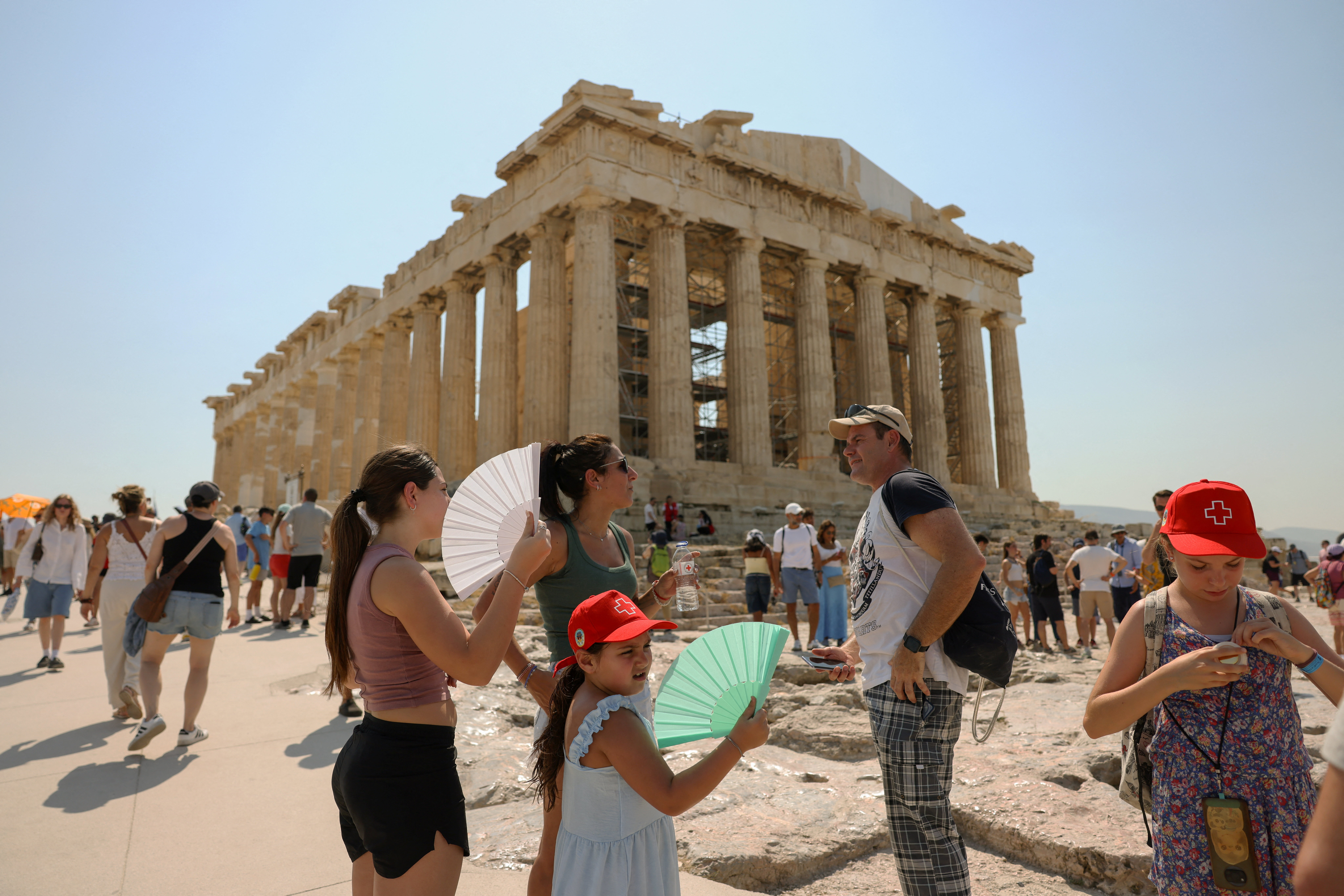 cover Man attacks two tourists with knife near ancient Acropolis site in Greece