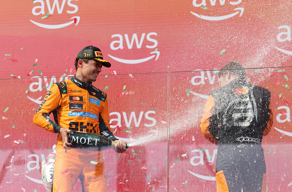 cover Champion Norris hands McLaren first win of 2026