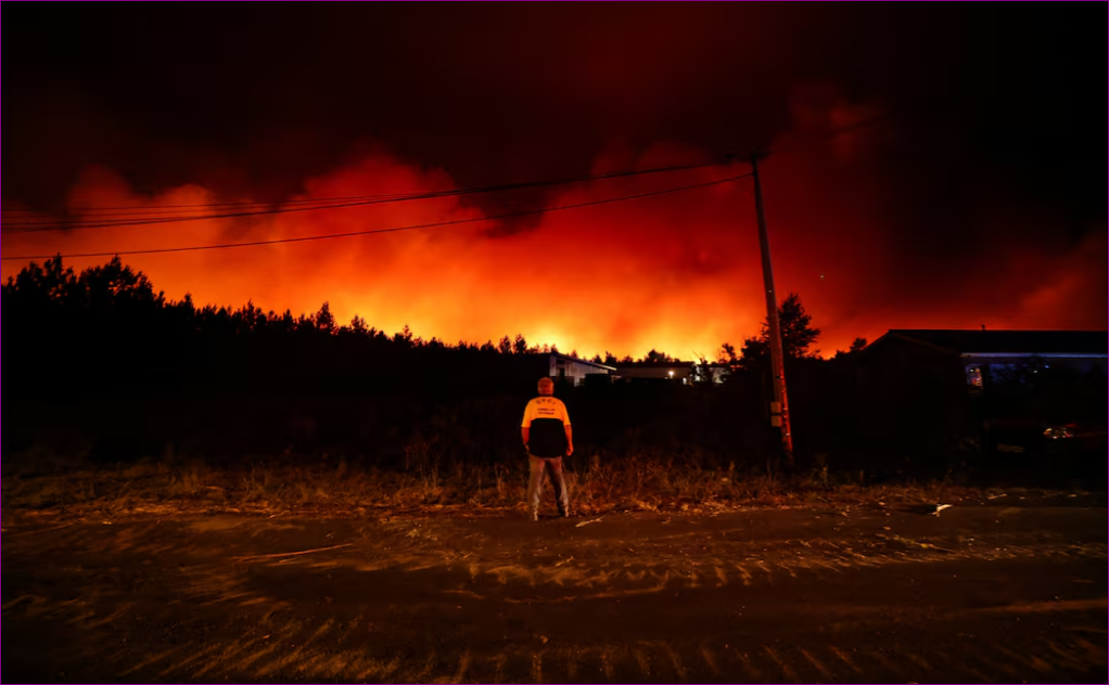 cover Firefighters battle to keep blazes away from France&#8217;s Bordeaux