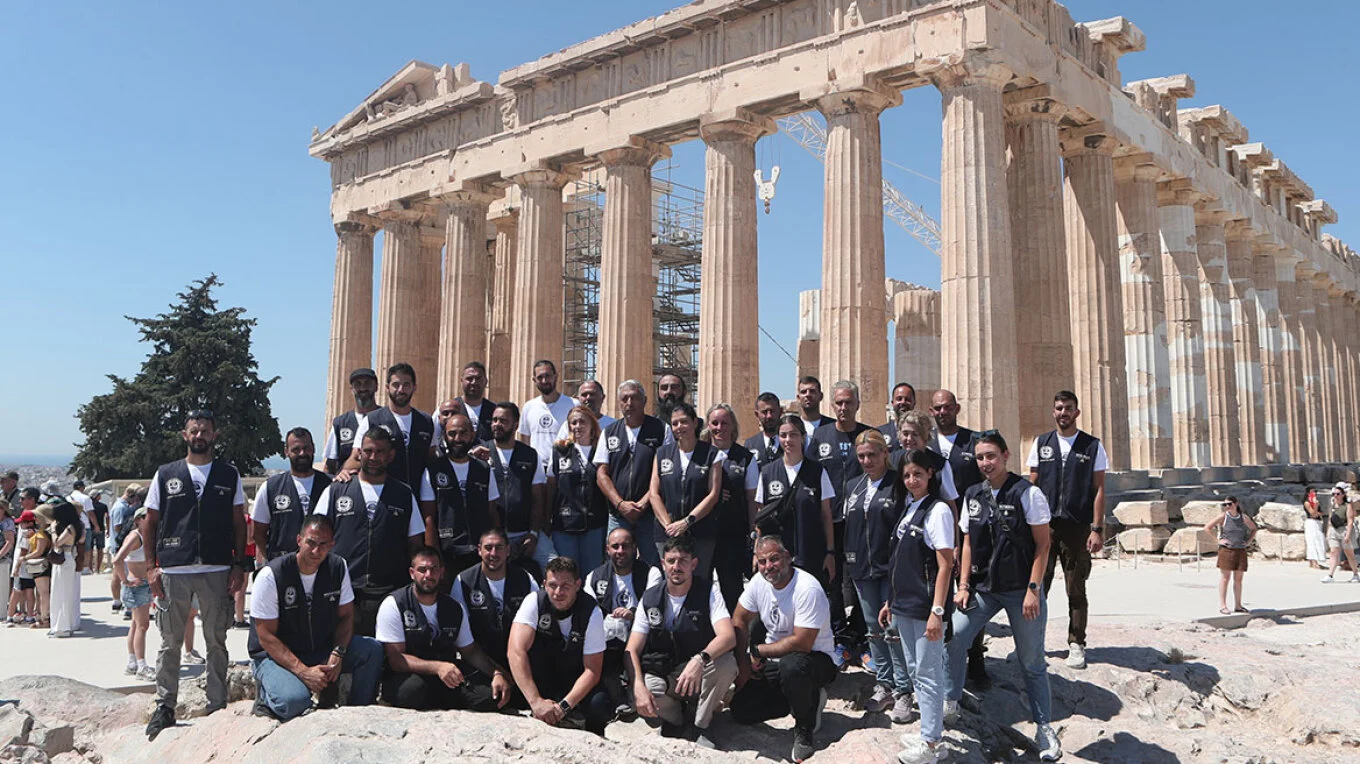 cover Isaac and Solomou memorial riders reach Acropolis on anniversary tour