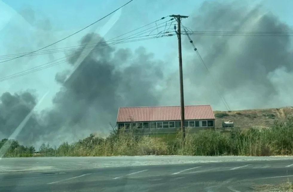 cover Fire brigade investigates cause of Ergates fire
