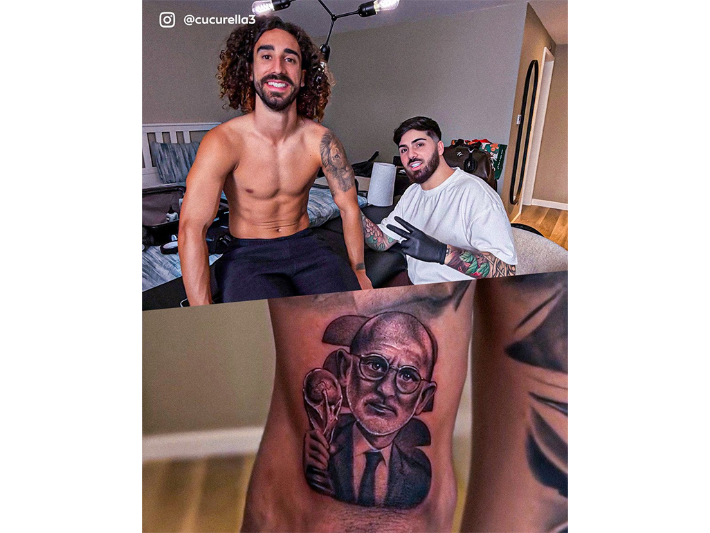 cover Cucurella gets tattoo of Spain coach to honour World Cup promise