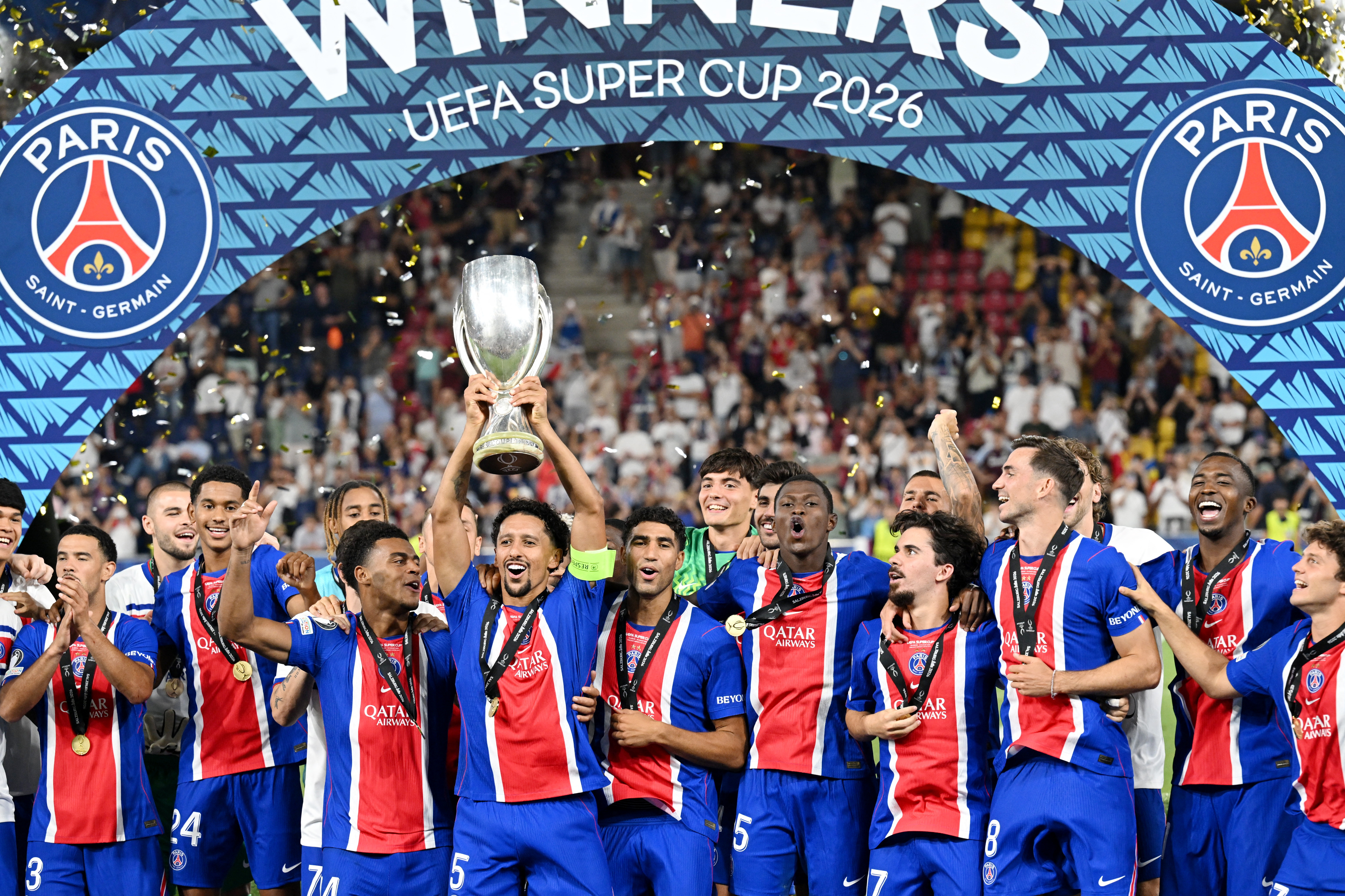 cover PSG retain UEFA Super Cup with 2-1 win over Aston Villa