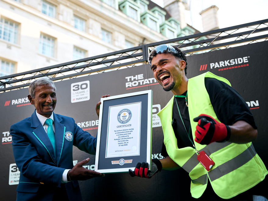 'THE ROTATION' - PARKSIDE celebrates next mega stunt, new Guinness World Record
