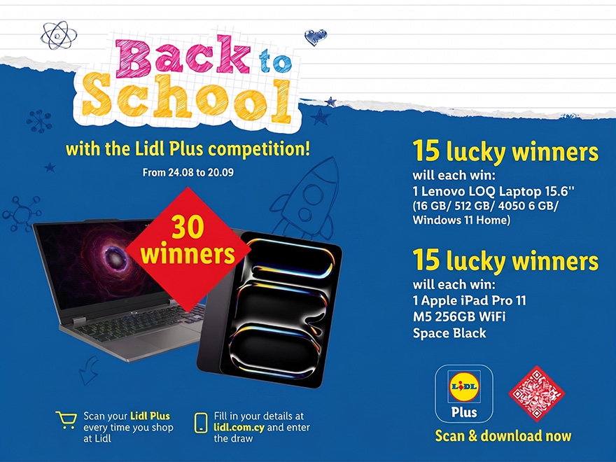 cover Lidl Plus competition to see 30 kids start school year with new laptops, tablets