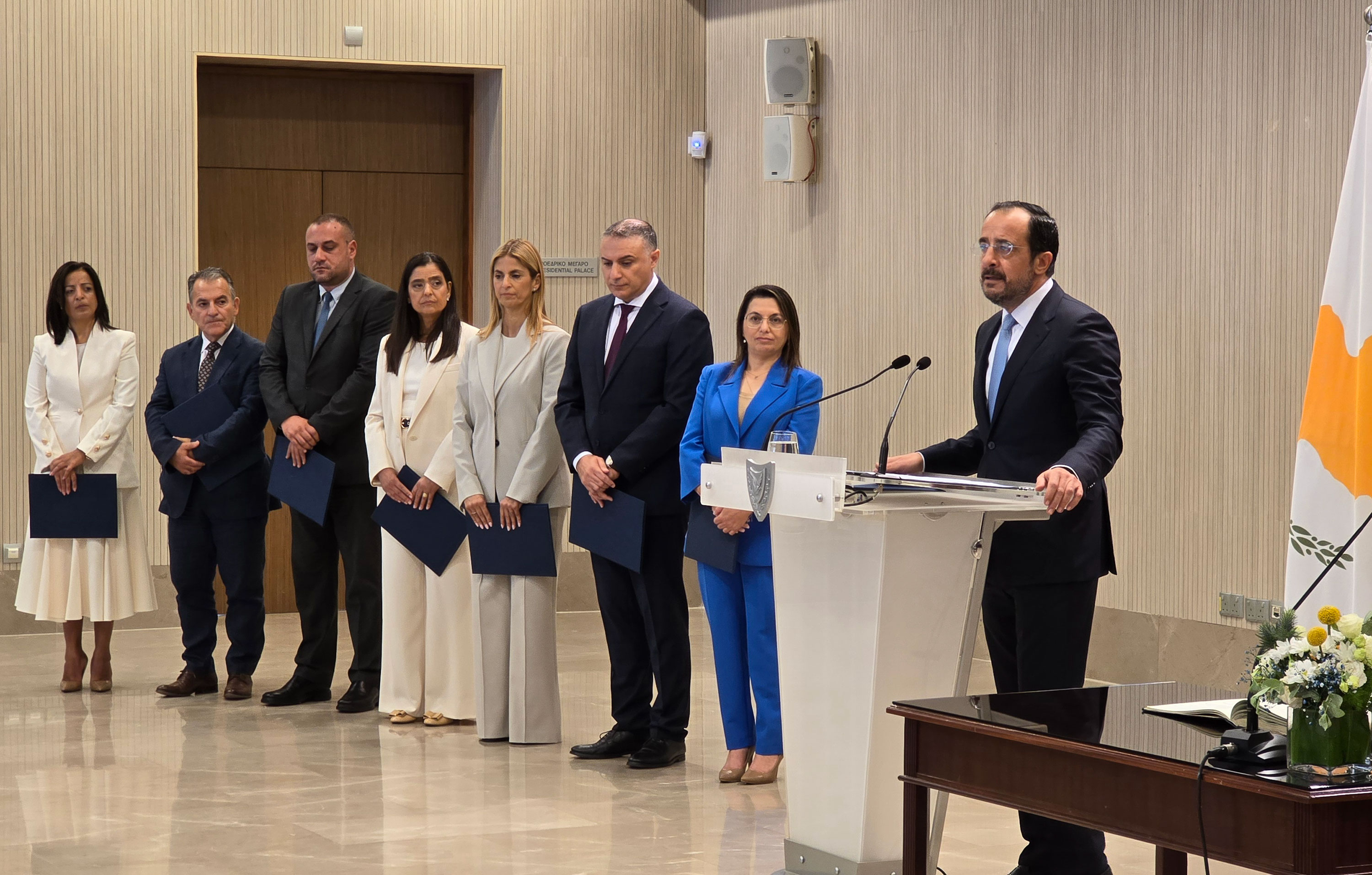 cover Christodoulides praises govt, outgoing ministers at replacements’ swearing-in