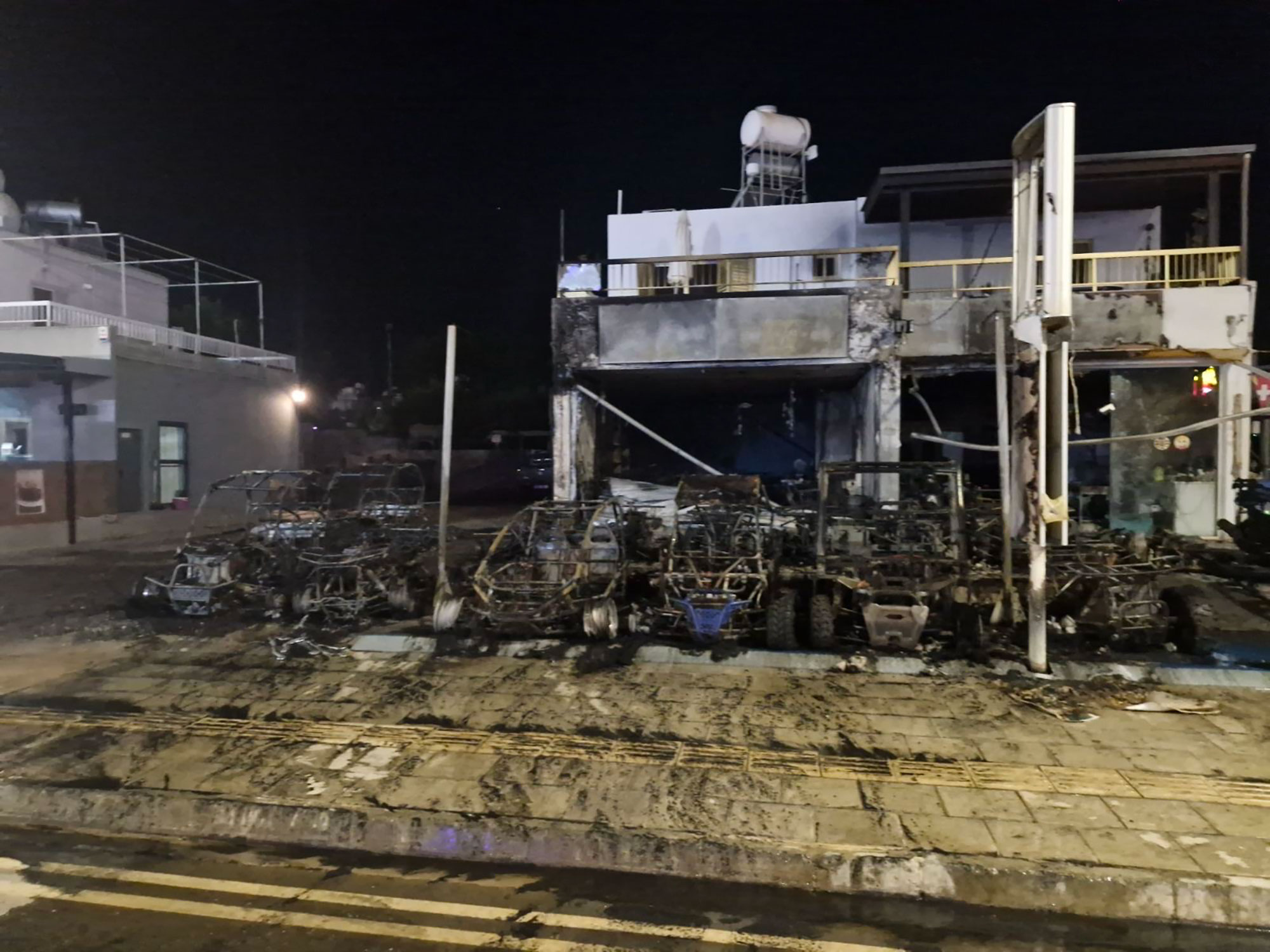 cover Suspected arson destroys rental vehicles in Protaras