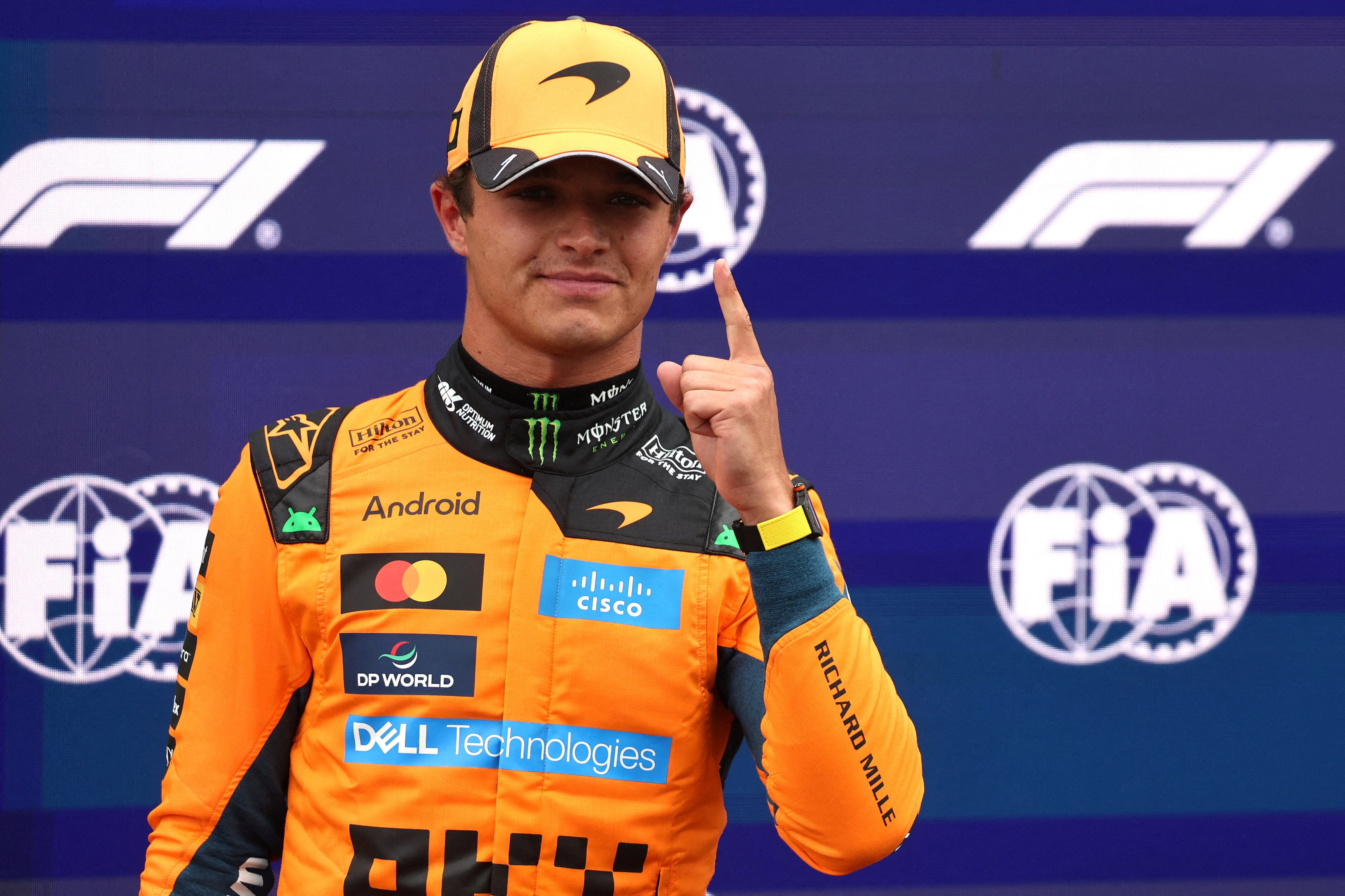 cover Norris beats Russell to pole in Dutch hat-trick for McLaren