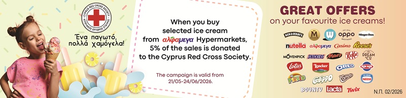 Alphamega ice-cream charity drive raises over €29K for Cyprus Red Cross Society
