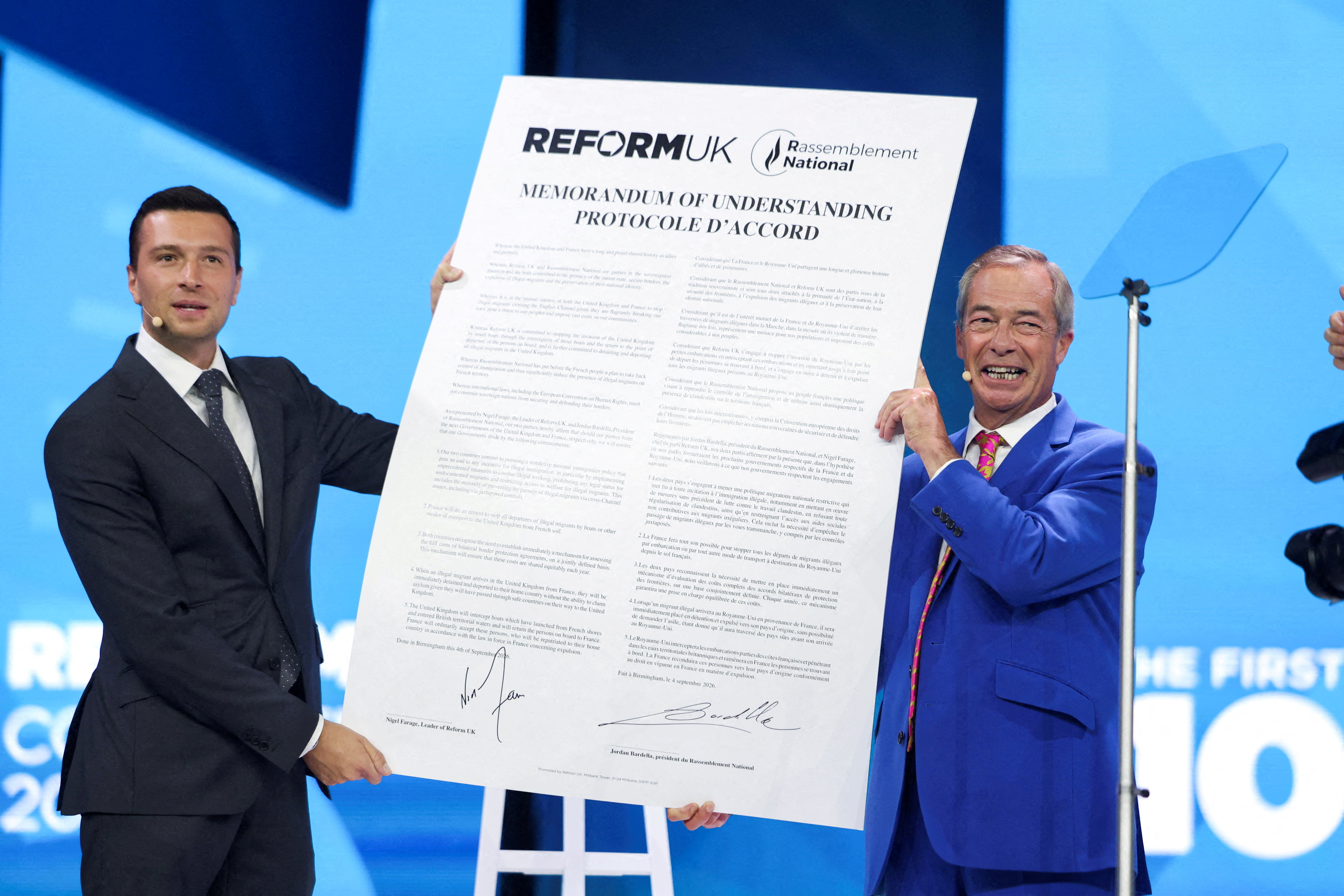 cover Farage and Bardella&#8217;s &#8216;small boats&#8217; pact draws criticism in France