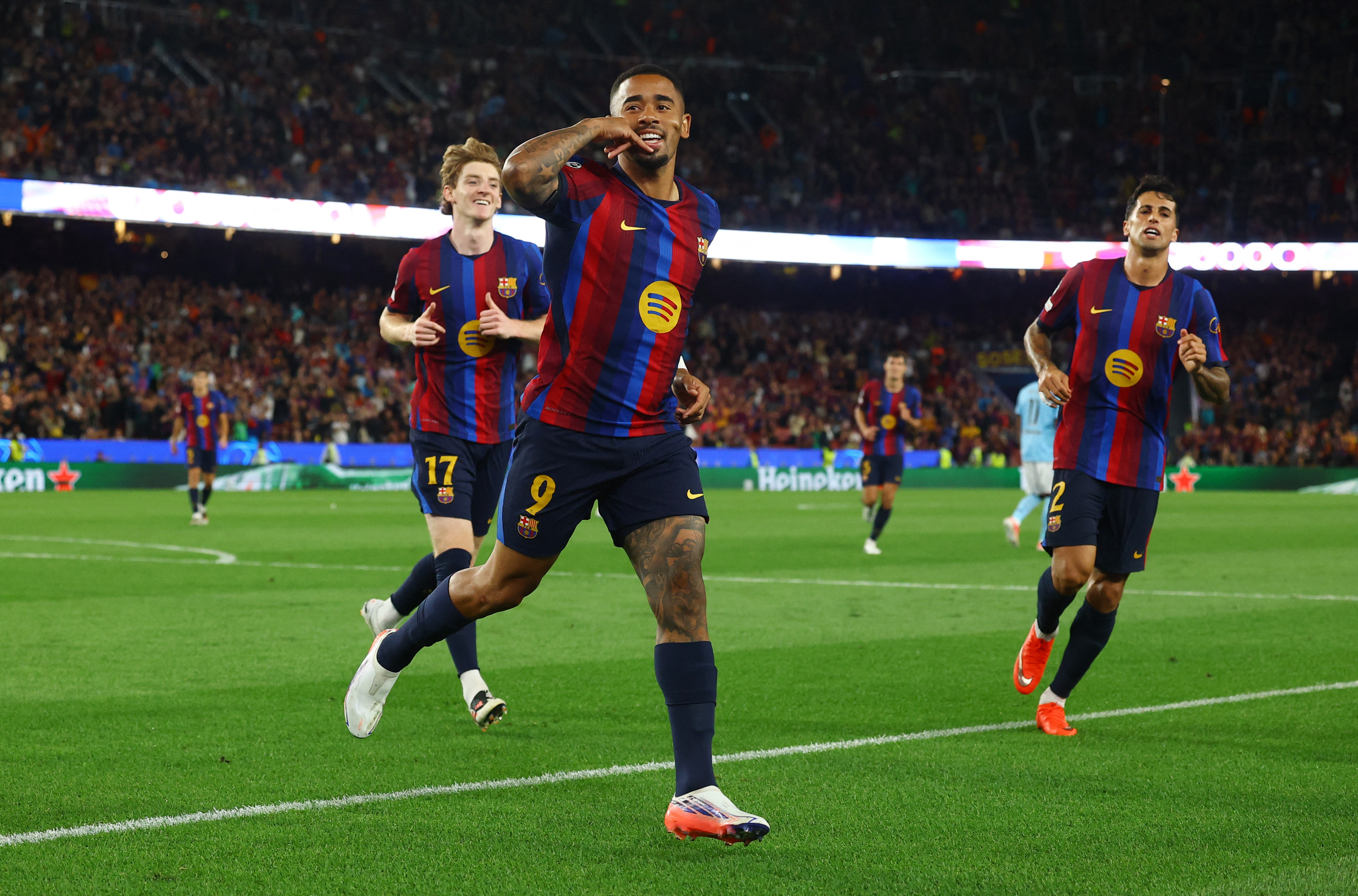 cover Barcelona thrash Feyenoord in Champions League