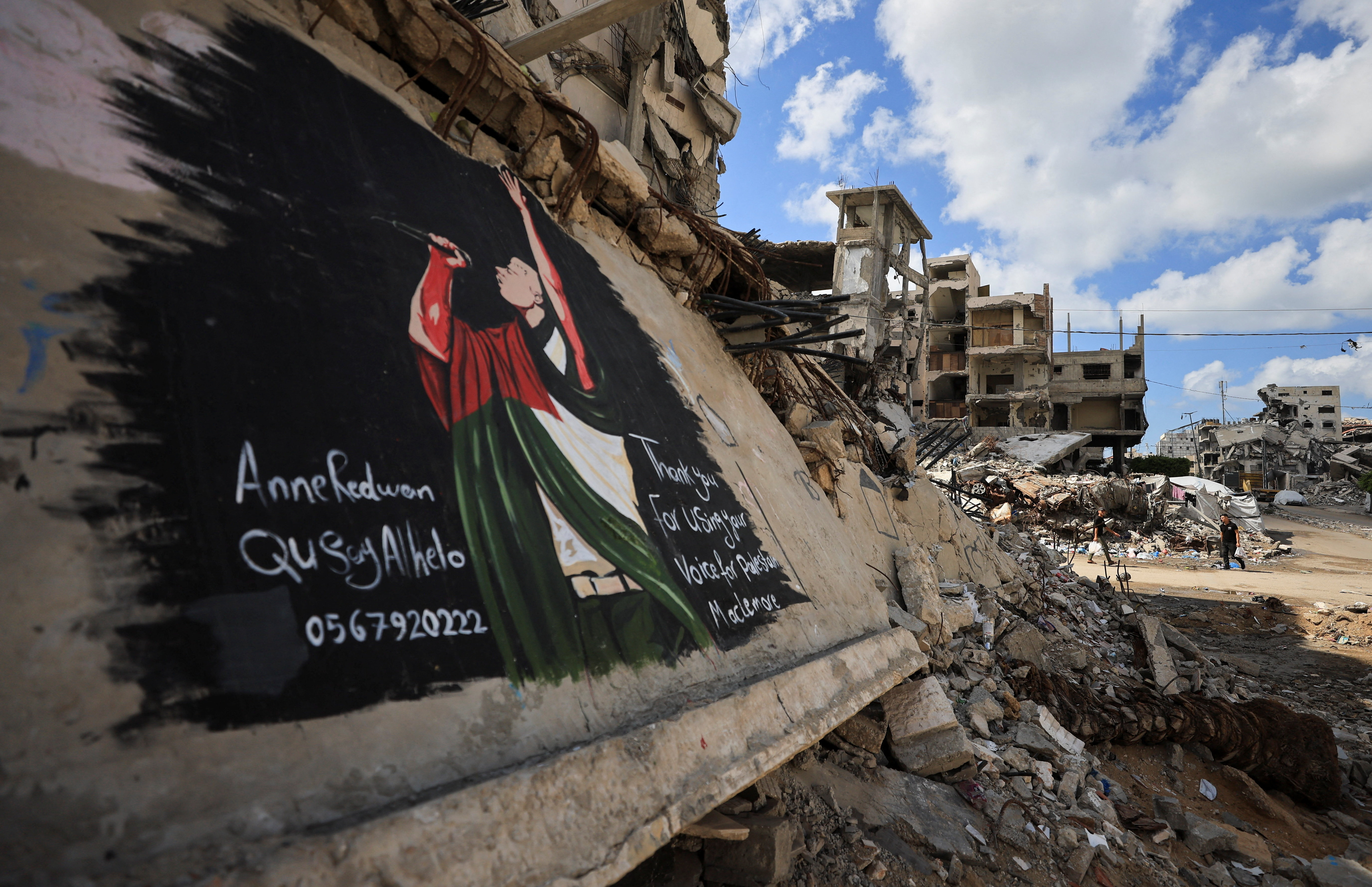 cover Macklemore mural painted in Gaza after Sheeran tour furore