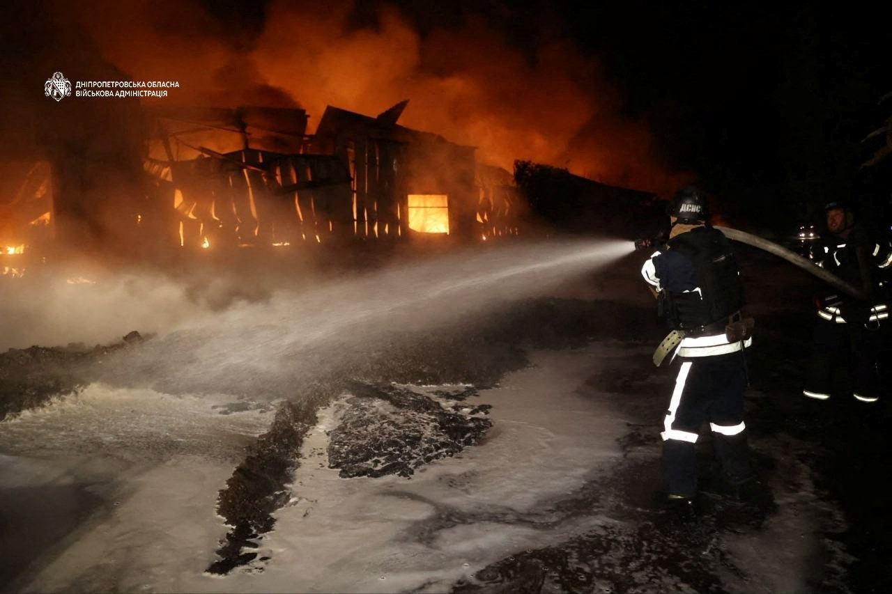 cover Russia strikes Ukraine industrial sites, killing four, officials say