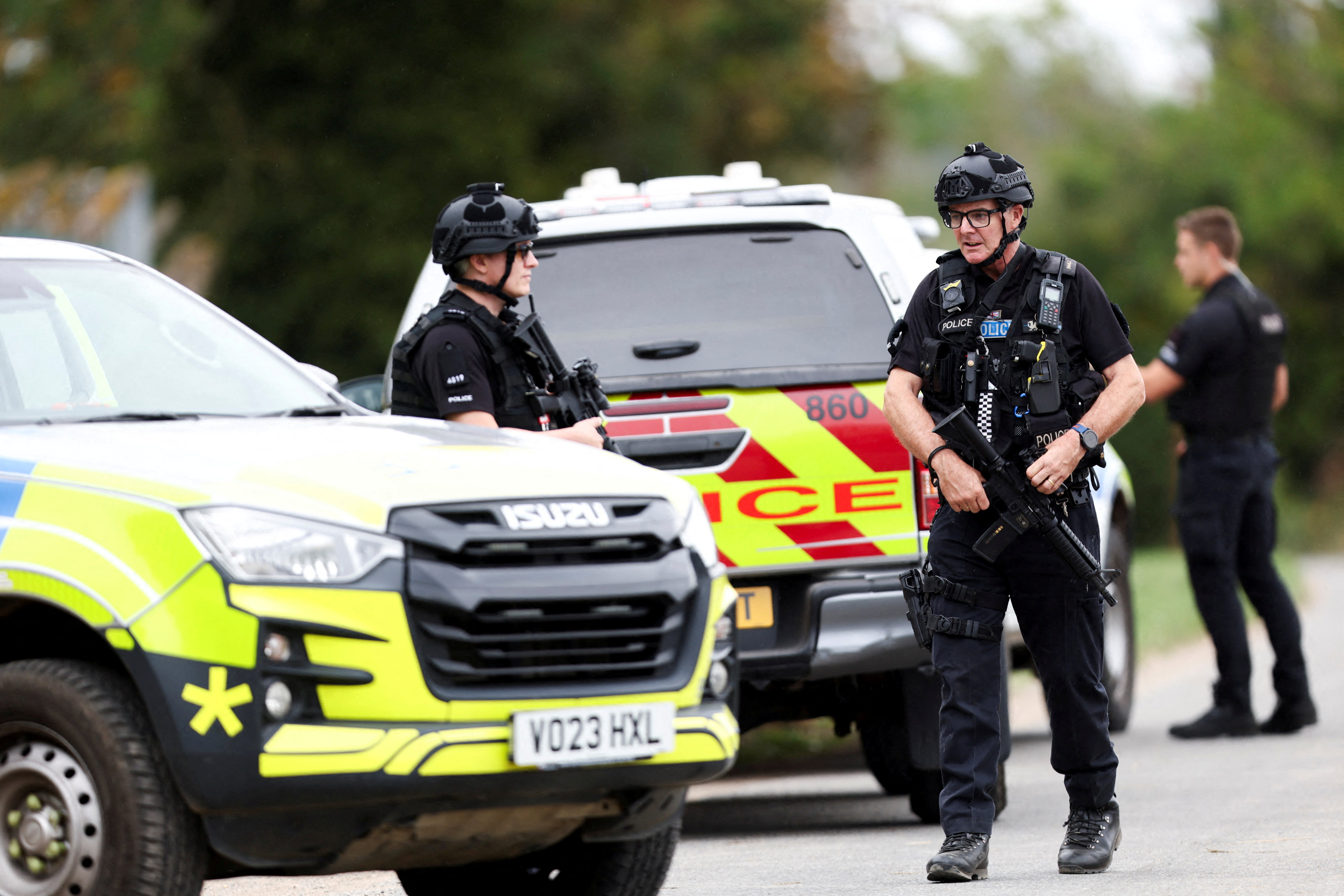 cover Trump says men arrested at UK air base used by US were looking to do &#8216;big damage&#8217;
