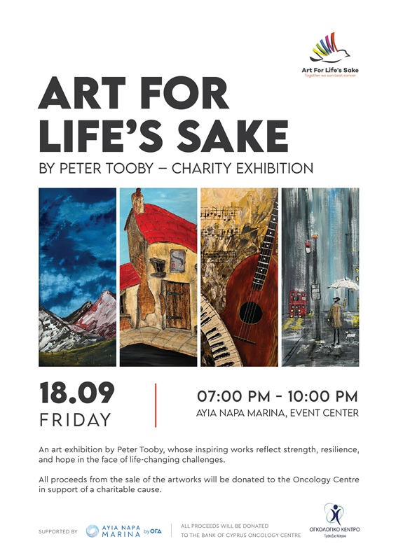 cover &#8216;Art for Life&#8217;s Sake&#8217;: Ayia Napa Marina to host charity exhibition for BoC&#8217;s Oncology Centre