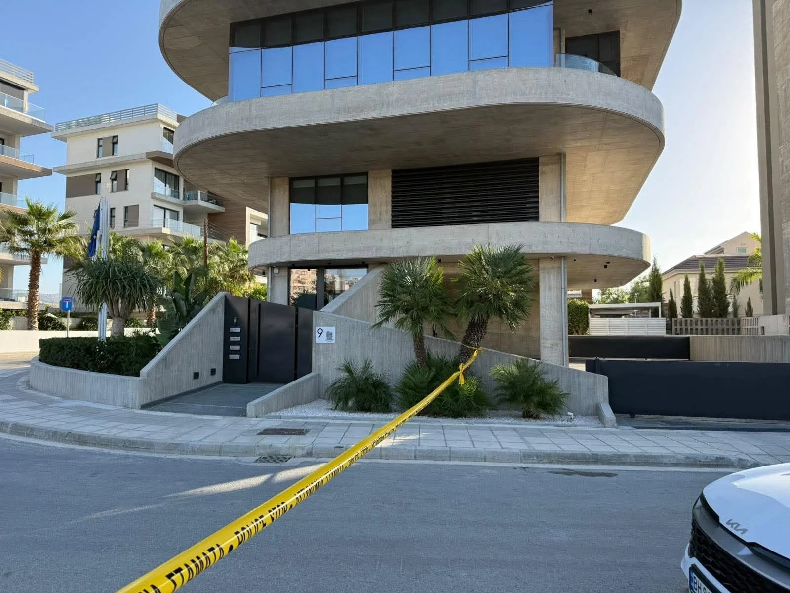 cover Gunmen on motorcycle open fire at Limassol business building