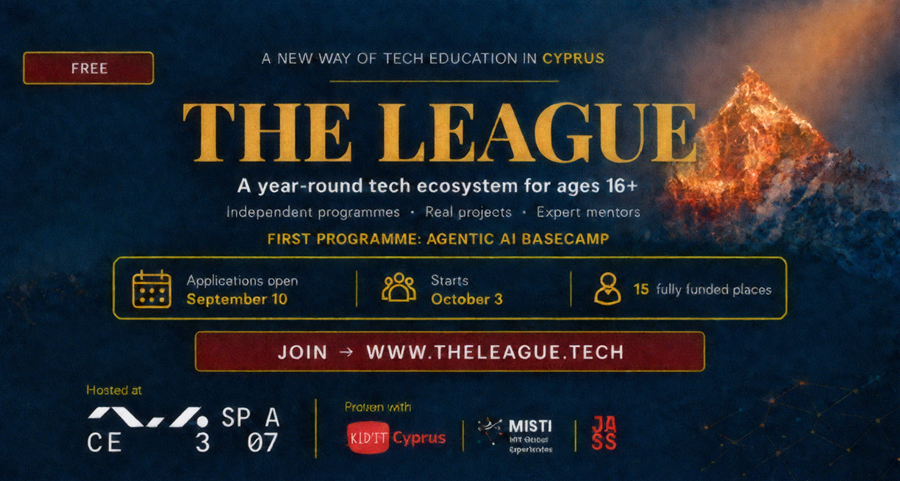 cover The League: free, year-round tech educational ecosystem for teens aged 16+ debuts in Cyprus