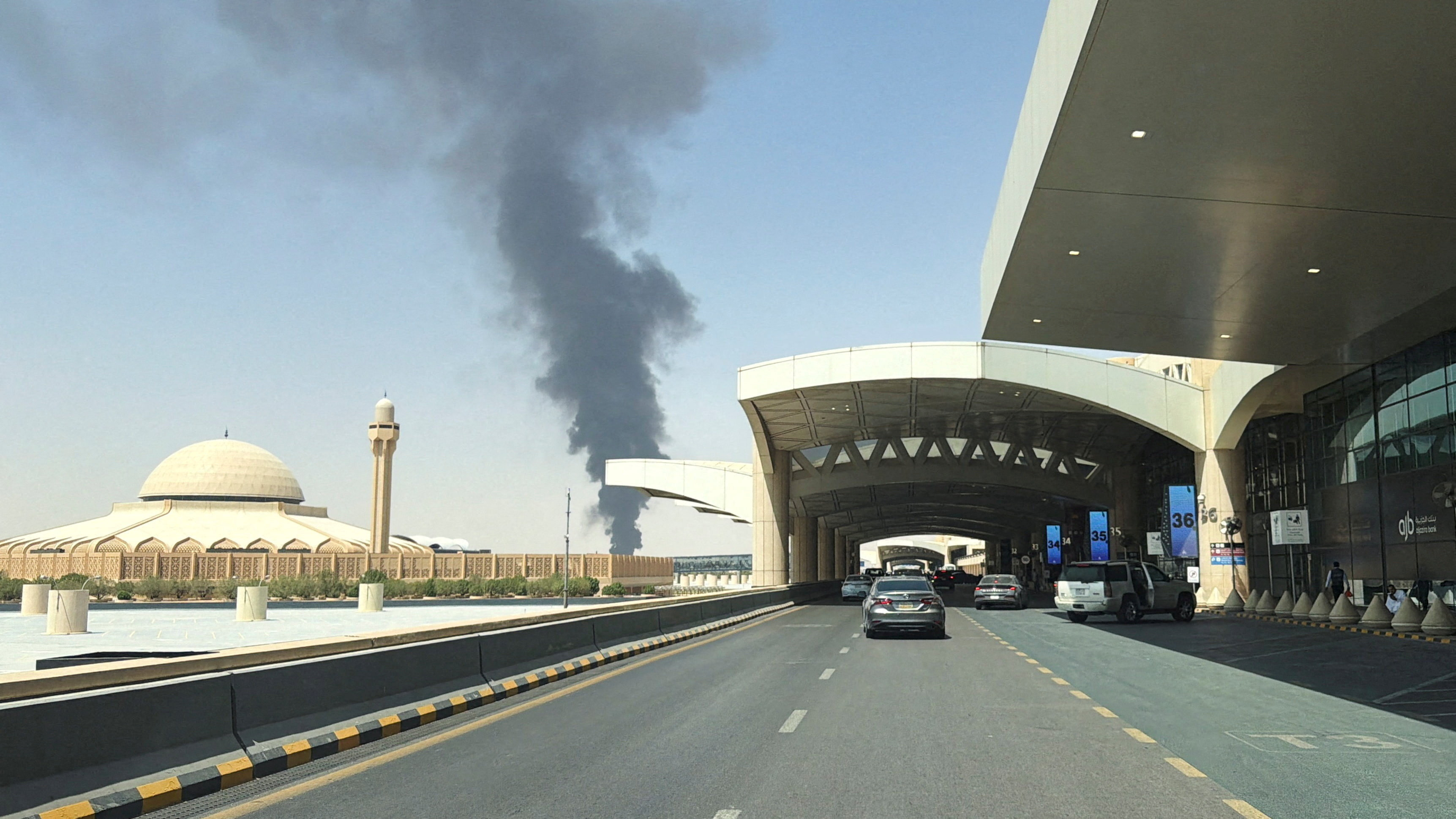 cover Flames, smoke seen near Riyadh airport after Saudi warning of aerial attack threat