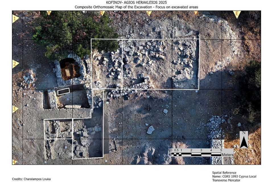 cover Byzantine church temple uncovered at Ayios Heraklios site